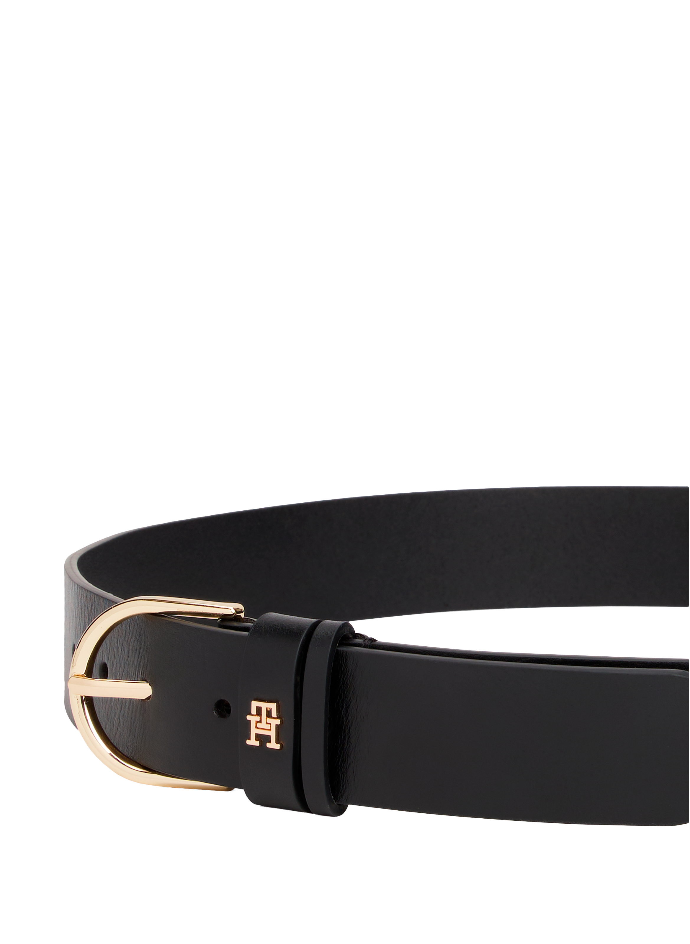 Ceinture à boucle en cuir TOMMY HILFIGER Noir