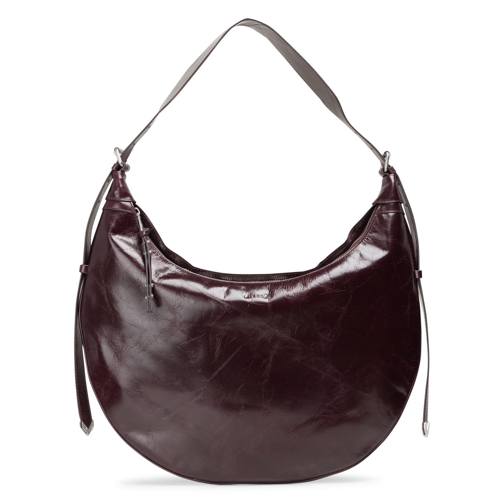 Sac demi-lune en cuir allane IKKS Violet