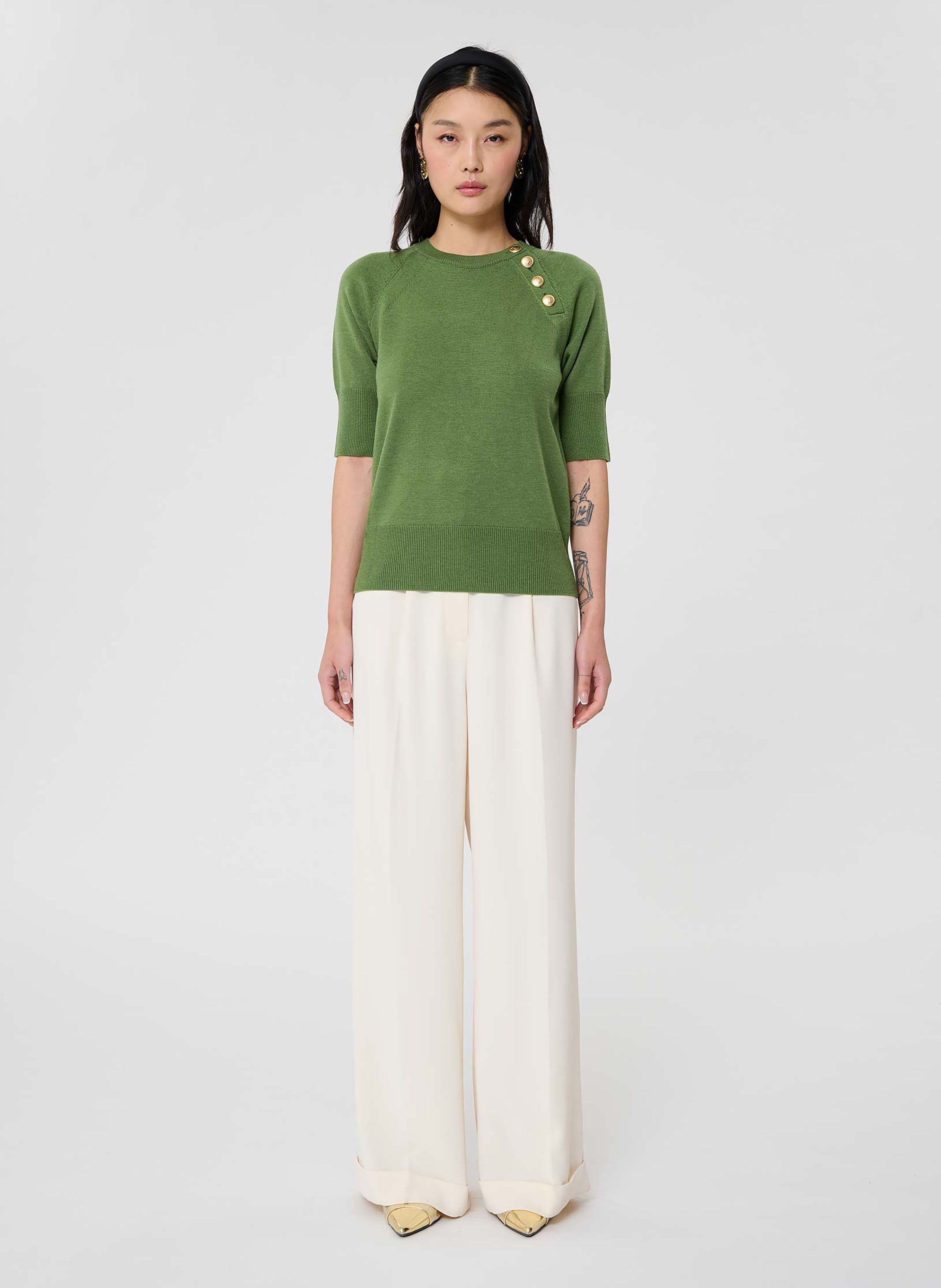 Pull pastelle TARA JARMON Vert