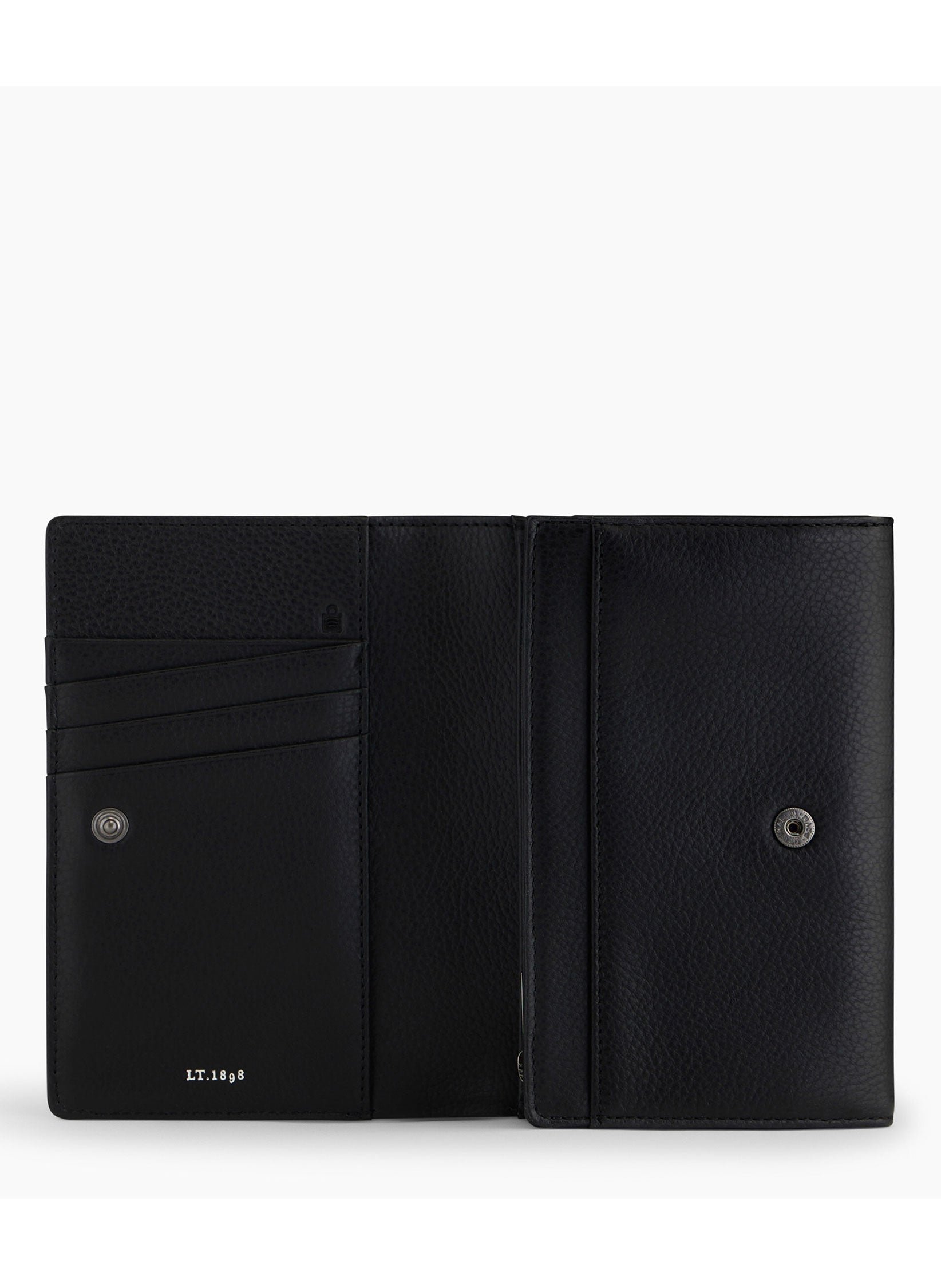 Portefeuille emilie en cuir grainé LE TANNEUR Noir