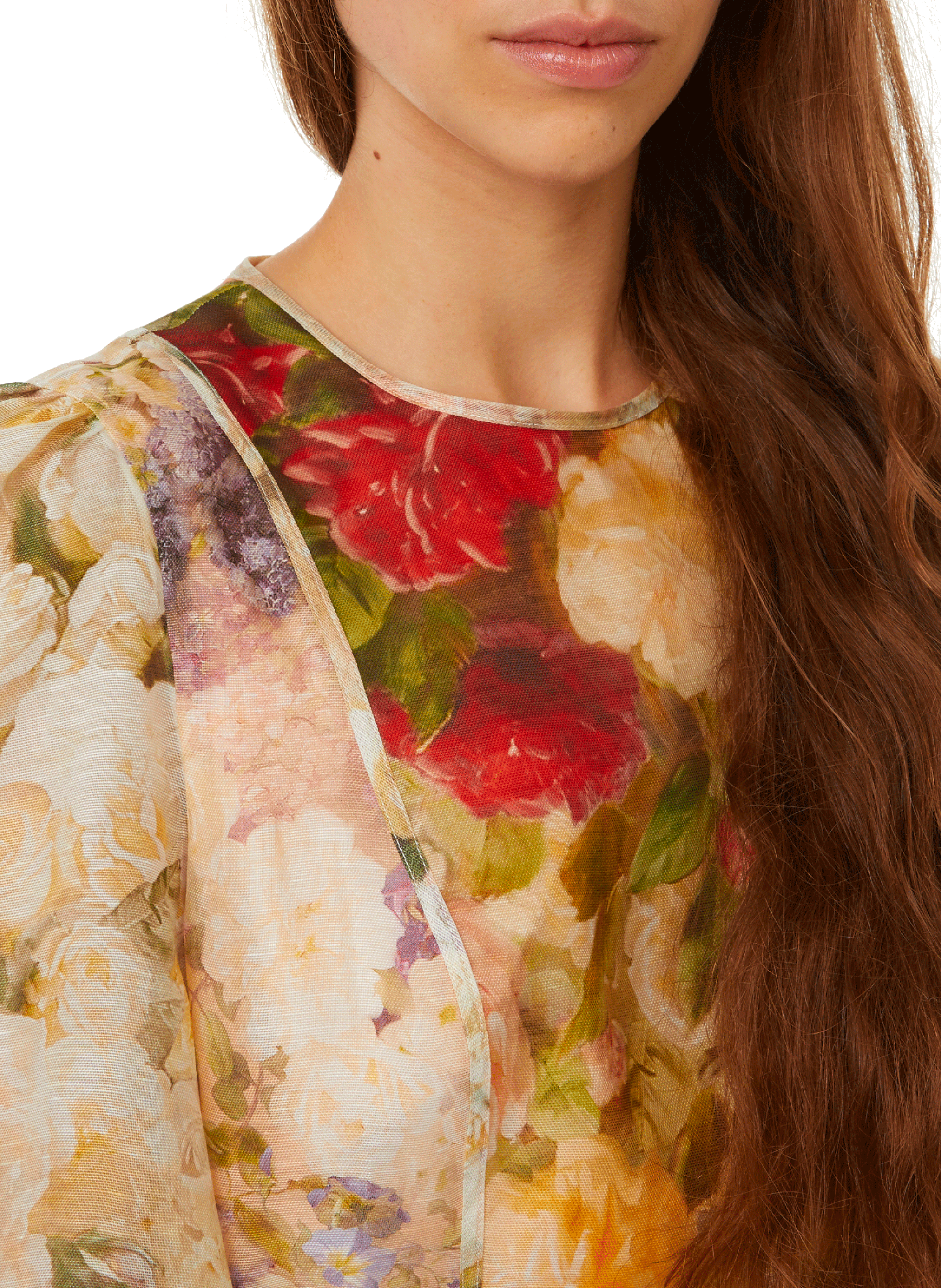 Robe courte en soie et lin ZIMMERMANN Multicolore