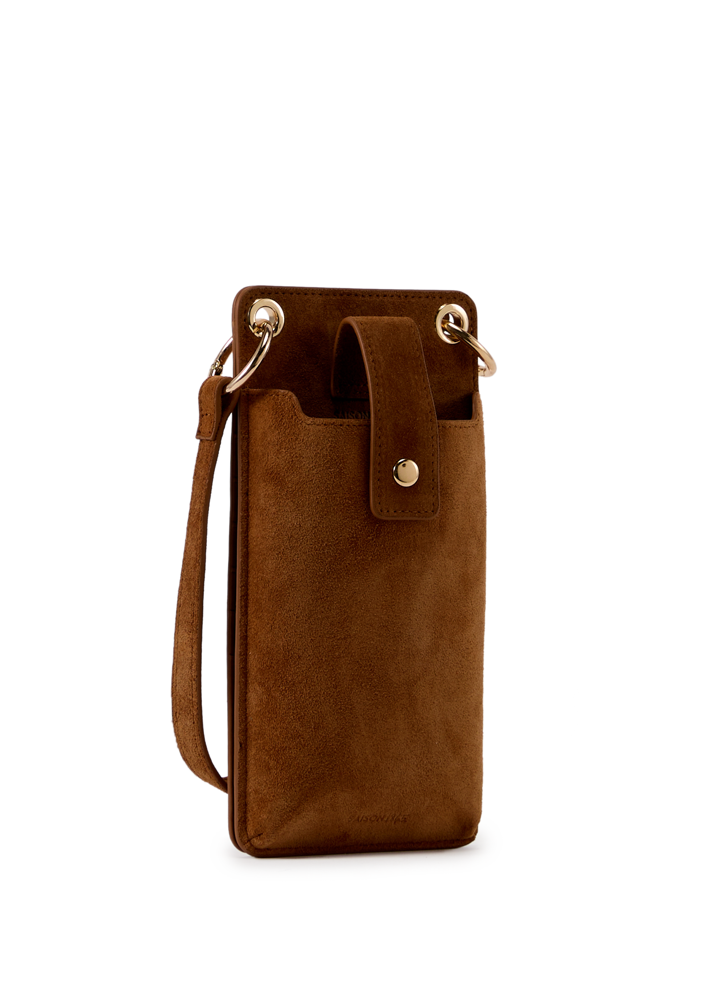 Pochette pour téléphone en cuir SAISON 1865 Marron