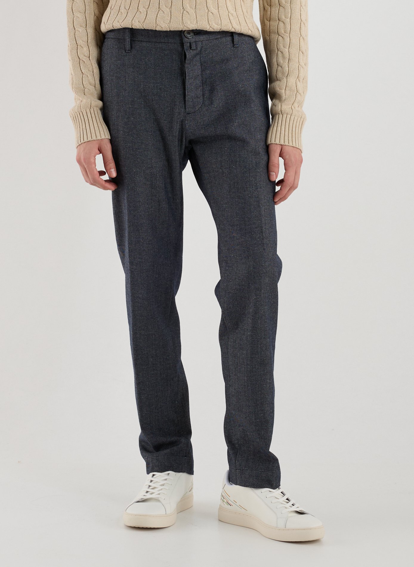 JACOB COHEN Pantalon slim en coton et laine vierge mélangée Blue