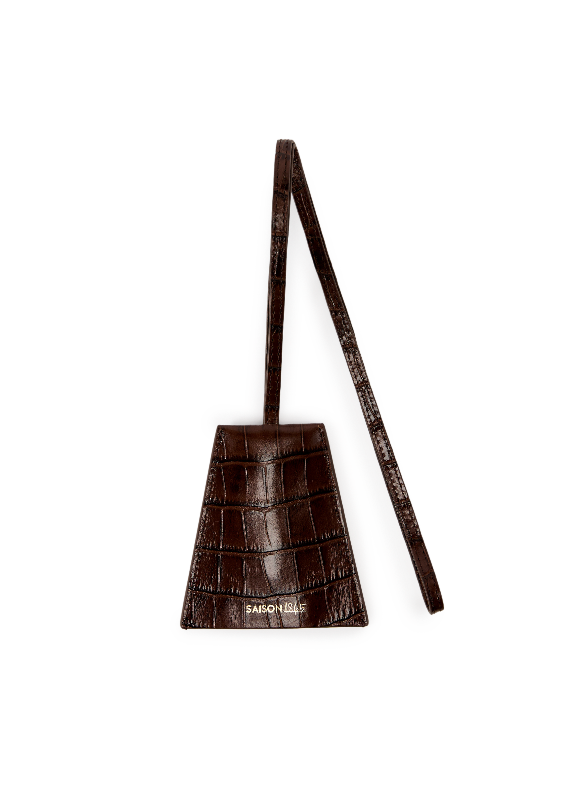 SAISON 1865 Leather Key Ring Brown