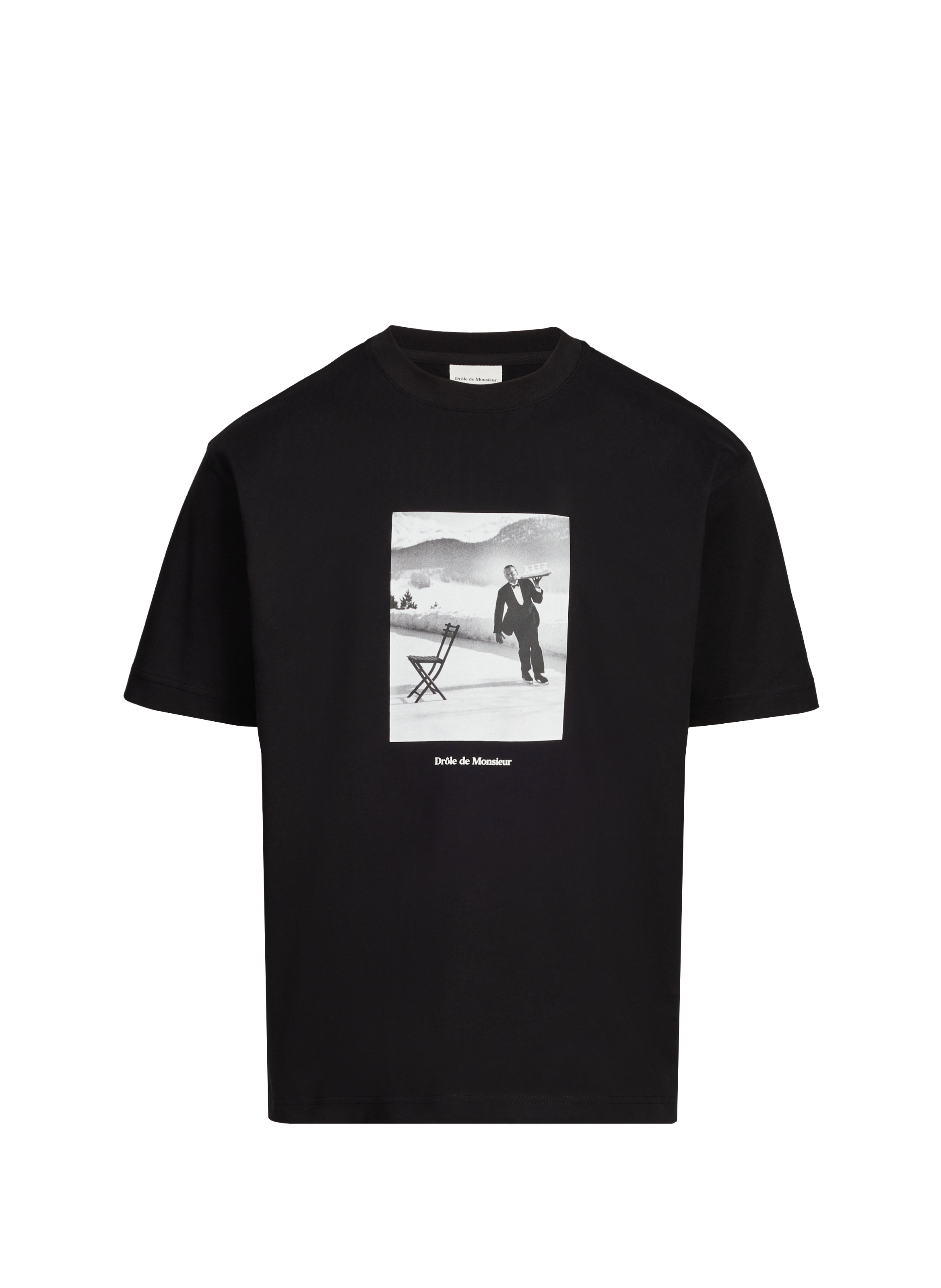 DROLE DE MONSIEUR T-Shirt ample sérigraphié en coton Noir