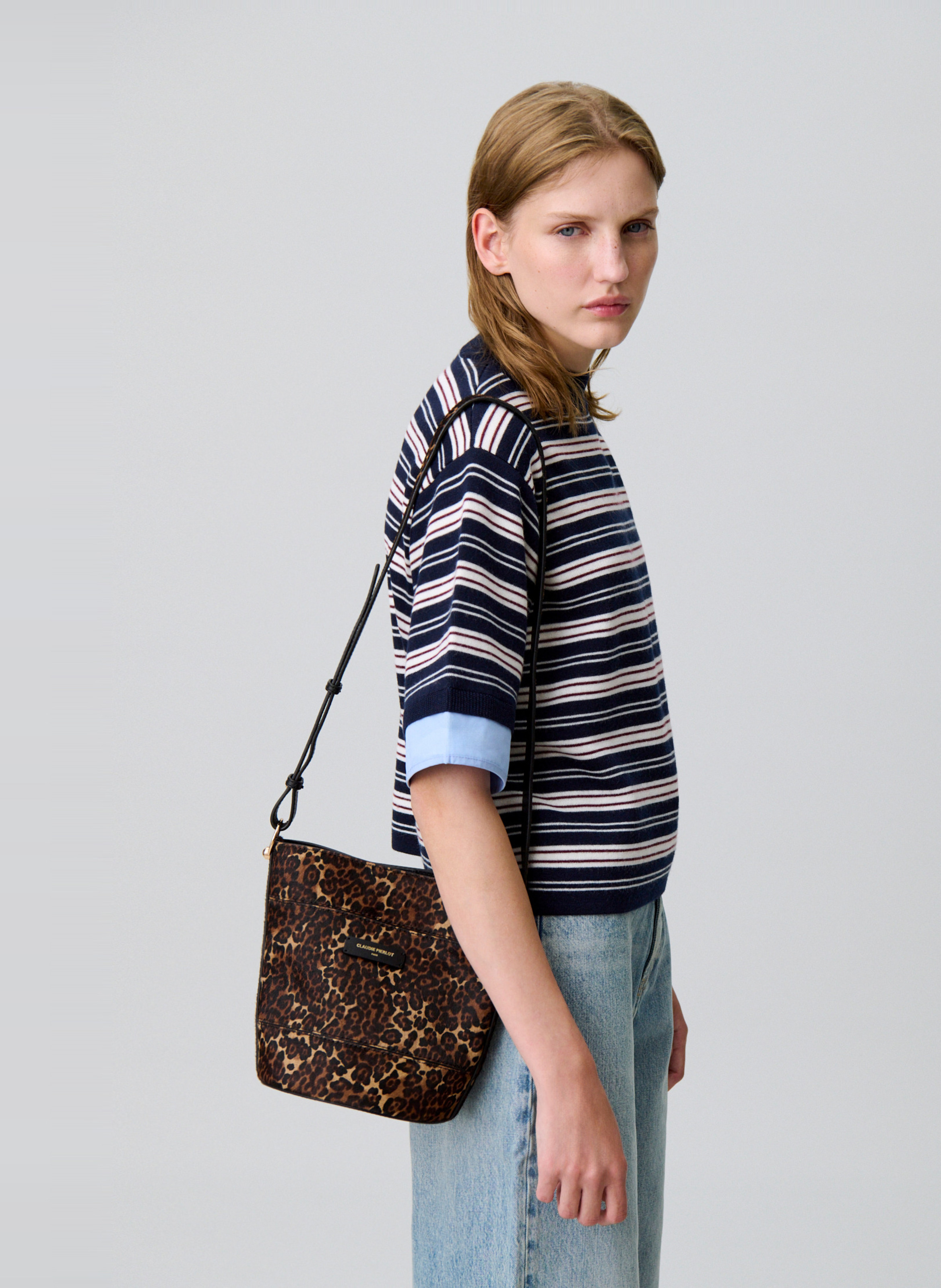 Sac seau en cuir imprimé solveig CLAUDIE PIERLOT Multicolore