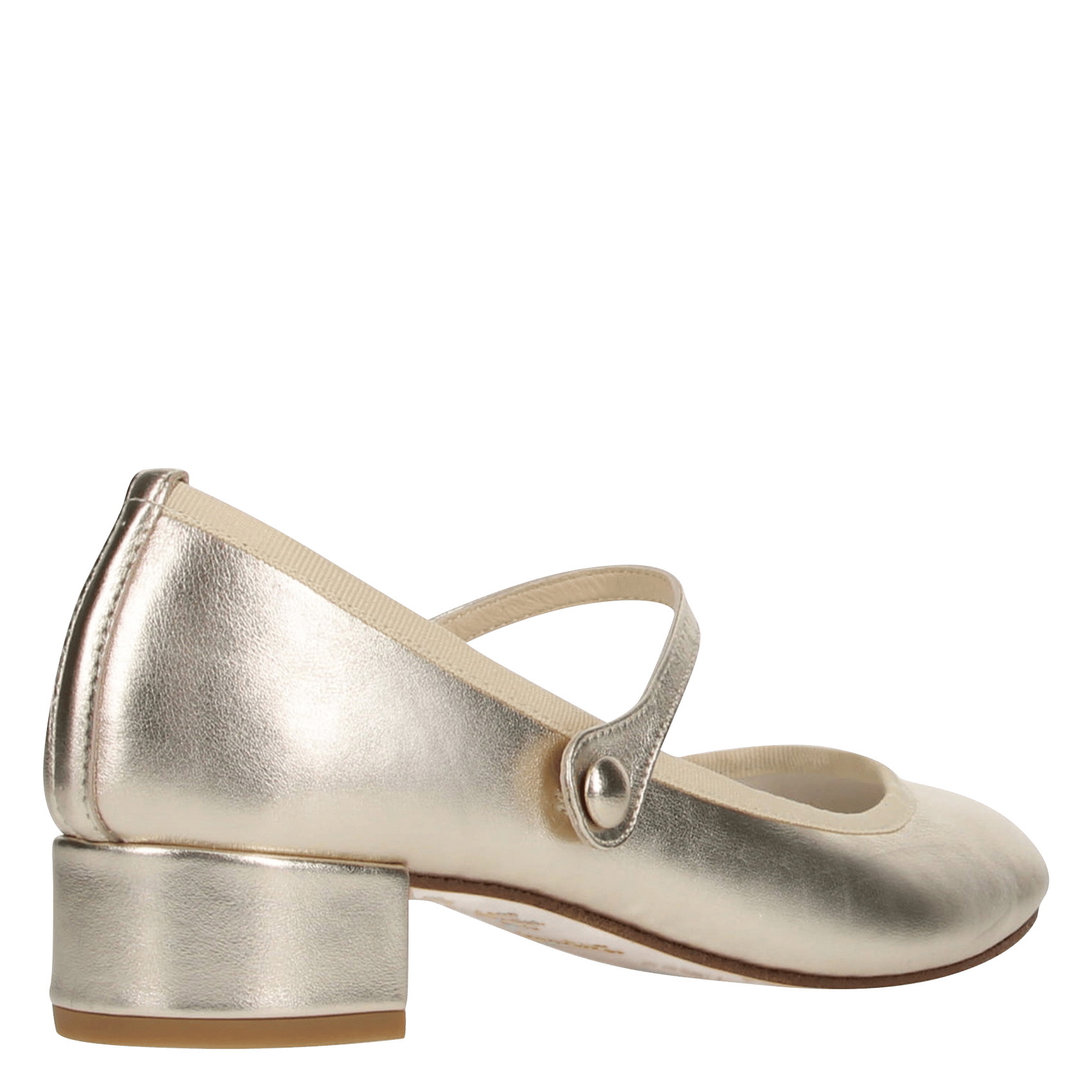 Babies en cuir rose REPETTO Doré