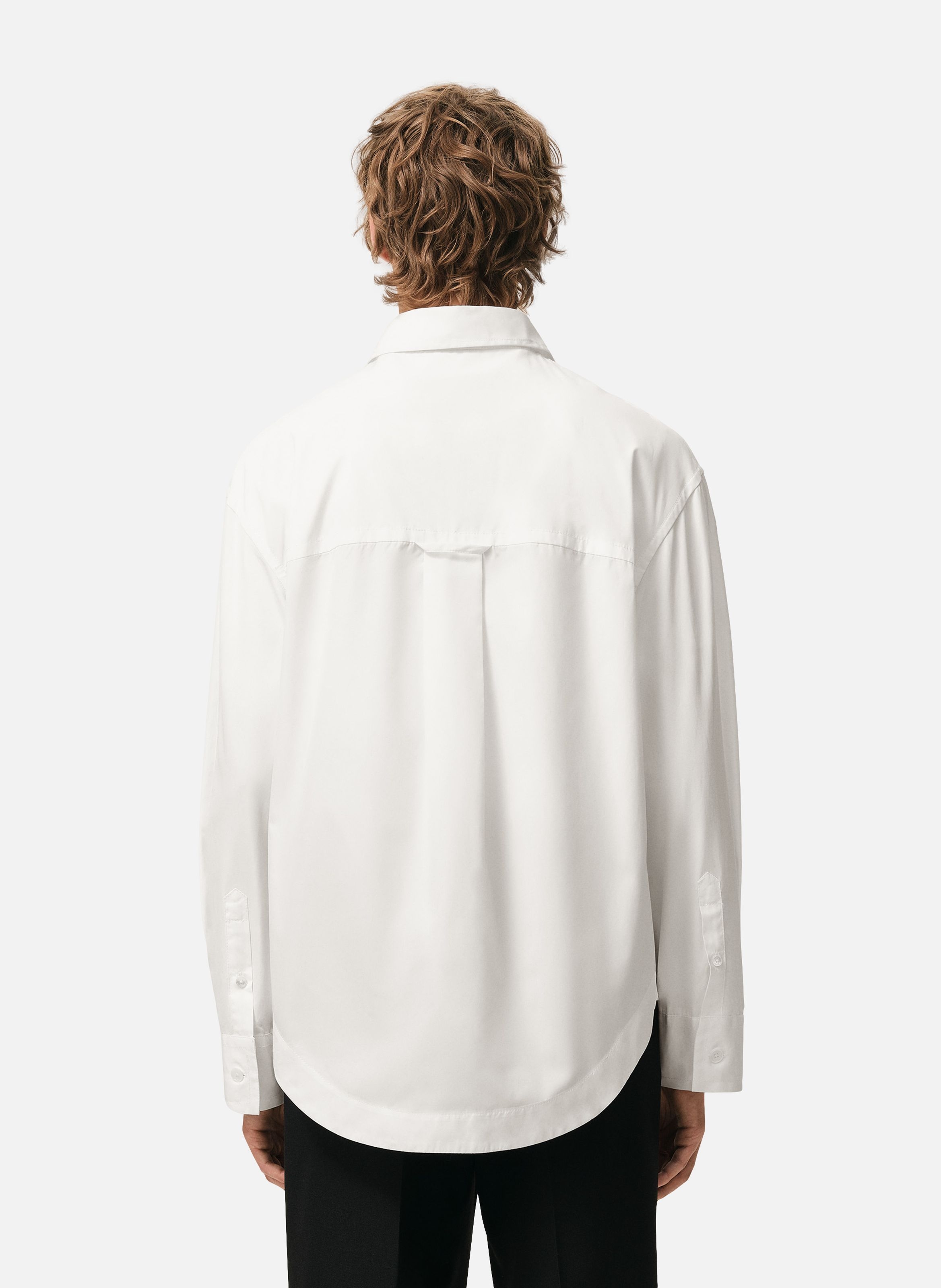 Chemise large col en pointe ami de coeur unisexe en coton AMI PARIS Blanc