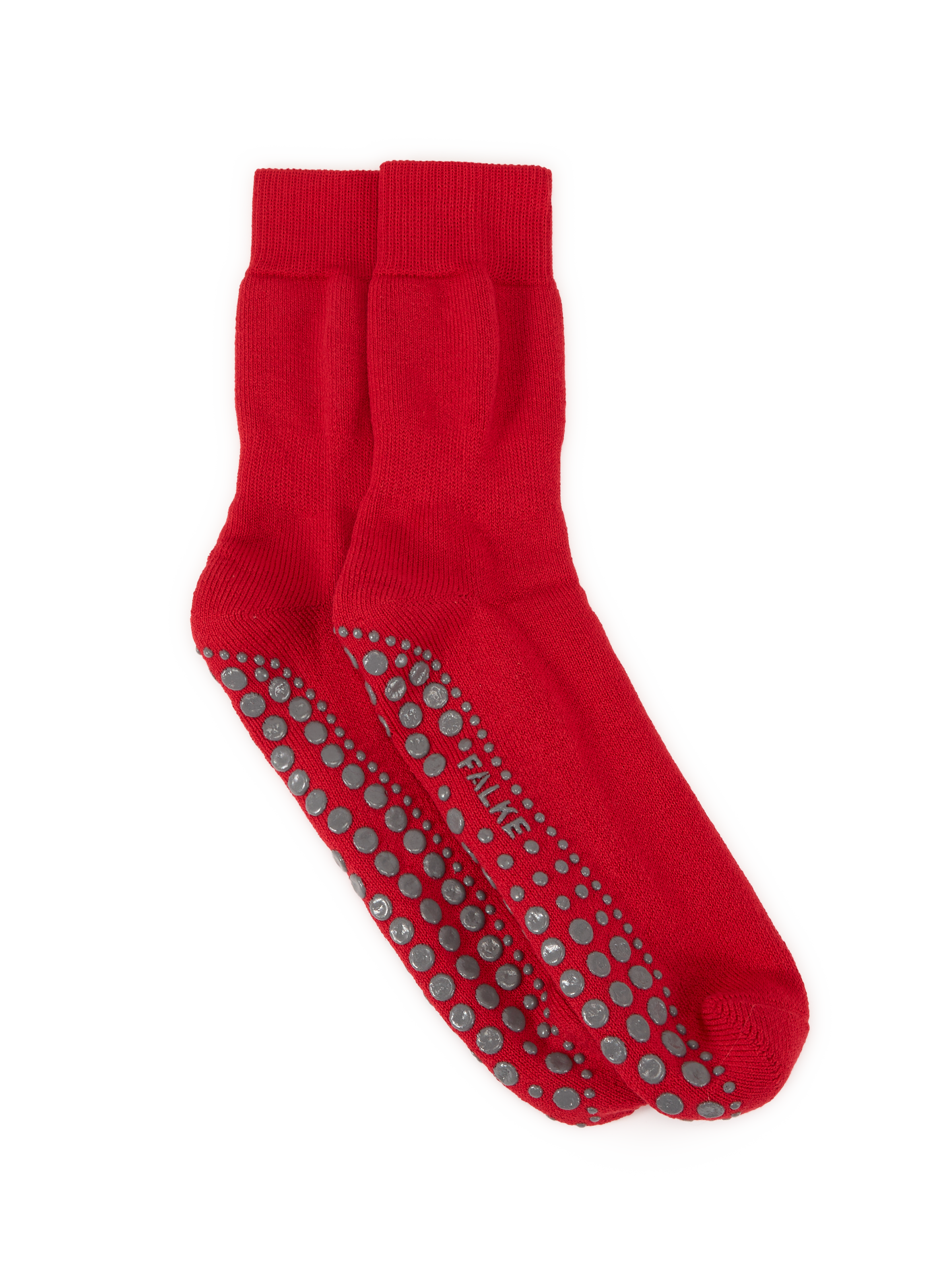 Chaussettes antidérapantes en coton mélangé FALKE Rouge