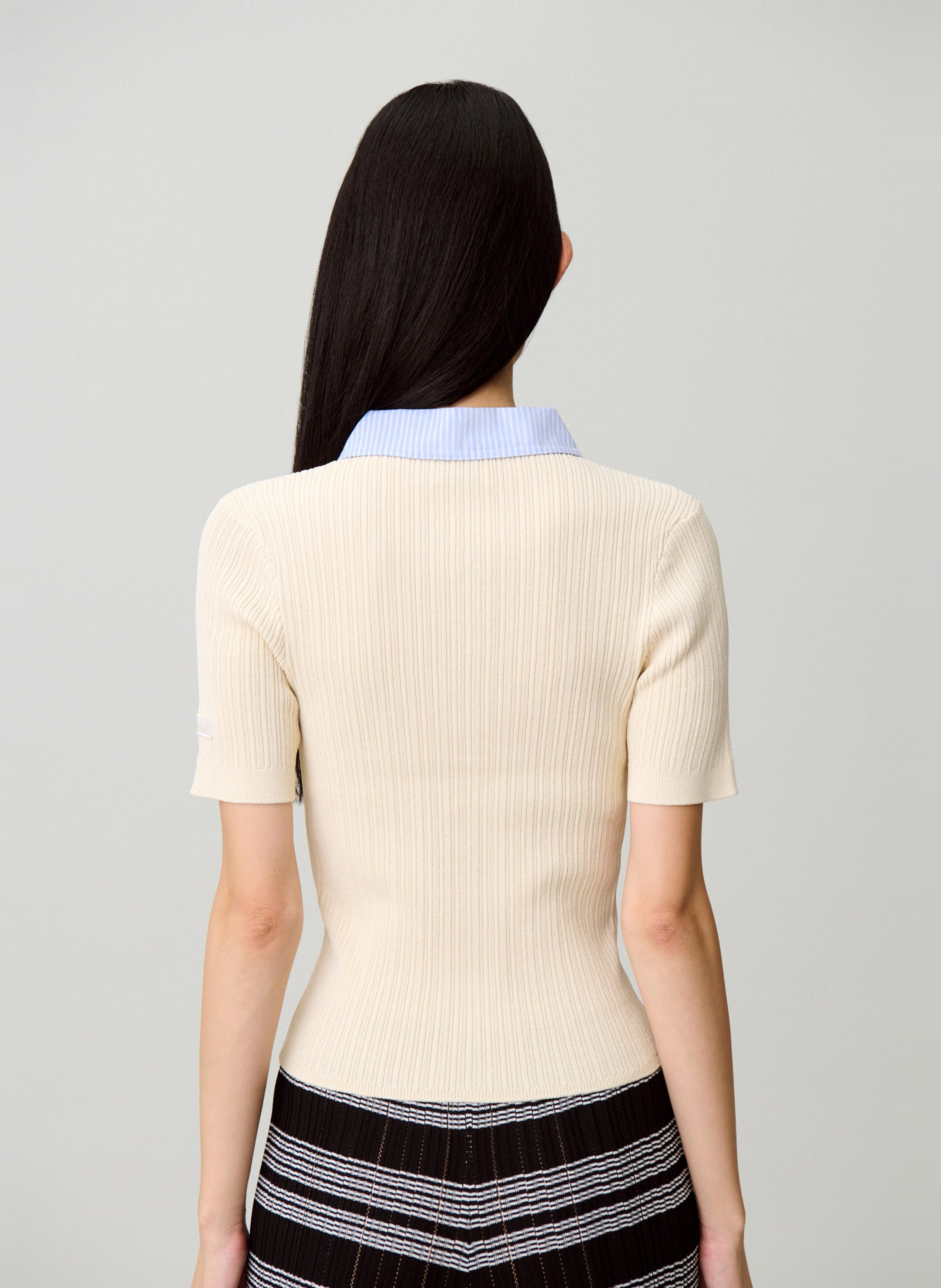 Cardigan ajusté col classique CLAUDIE PIERLOT Beige