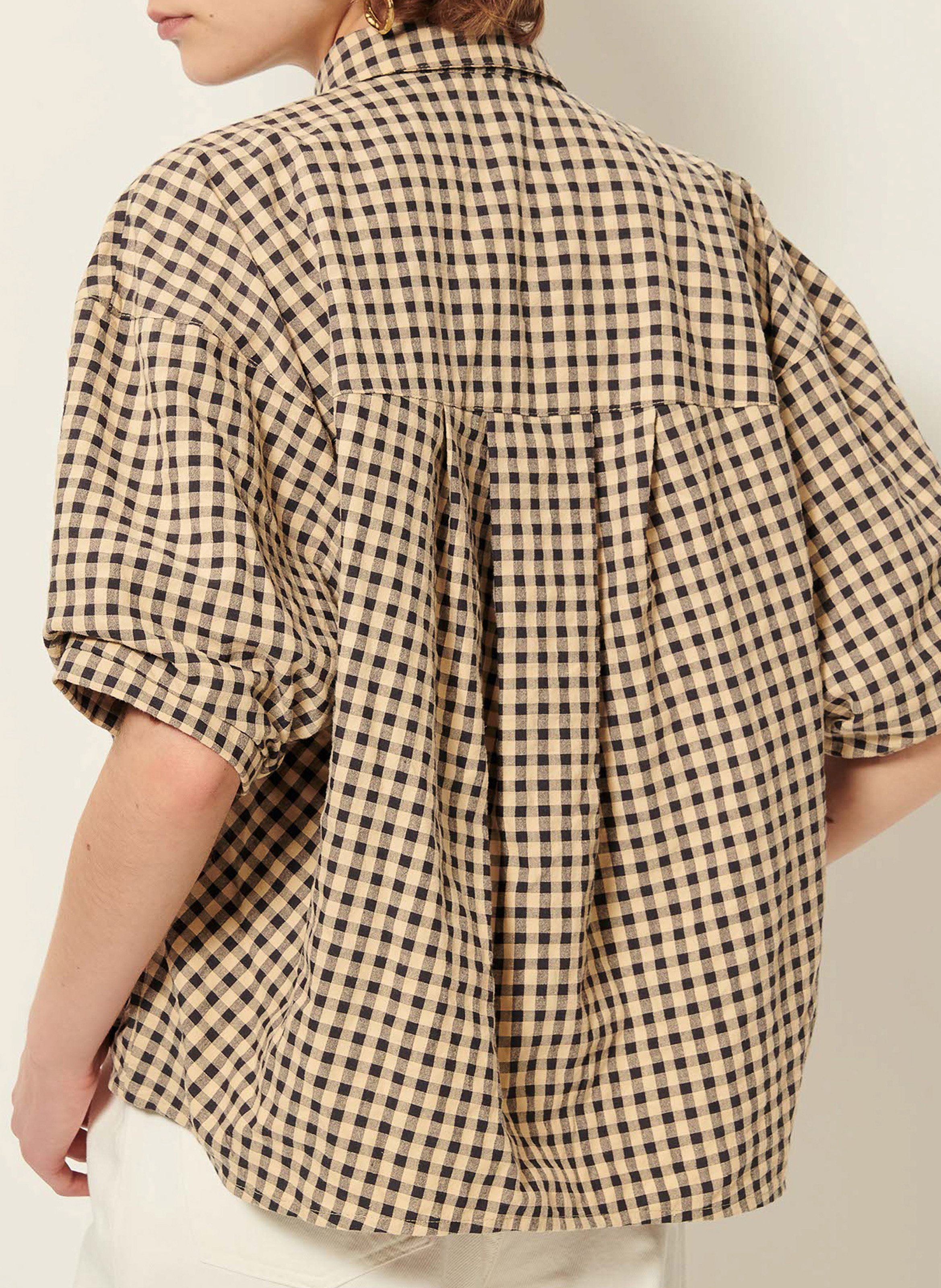 Chemise col classique à rayures florentina SESSUN Beige