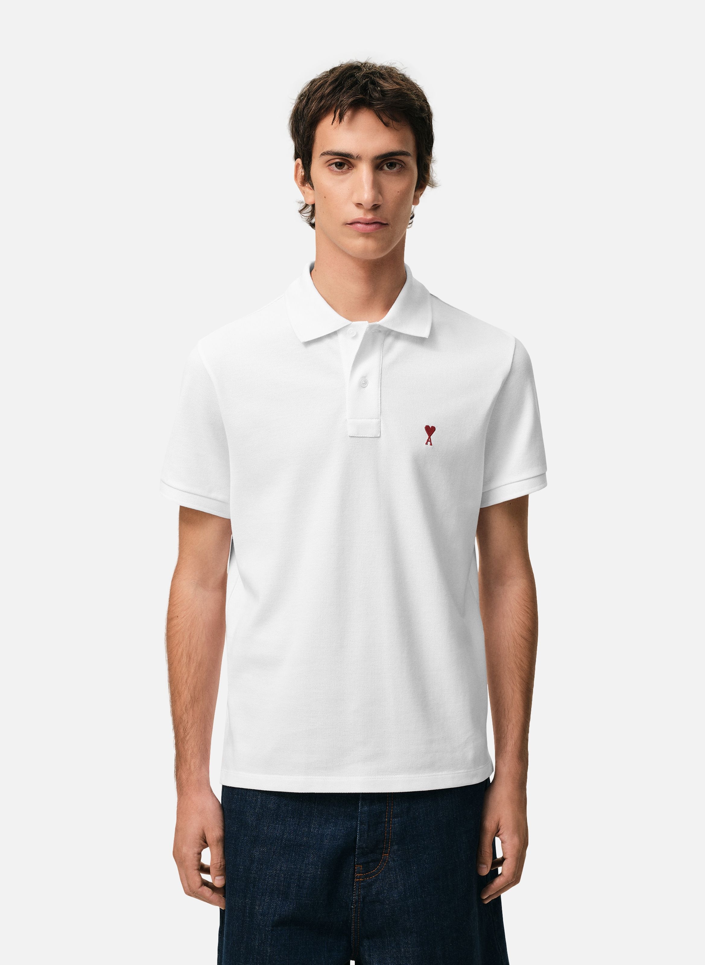 Polo Ami de Coeur unisexe AMI PARIS Blanc