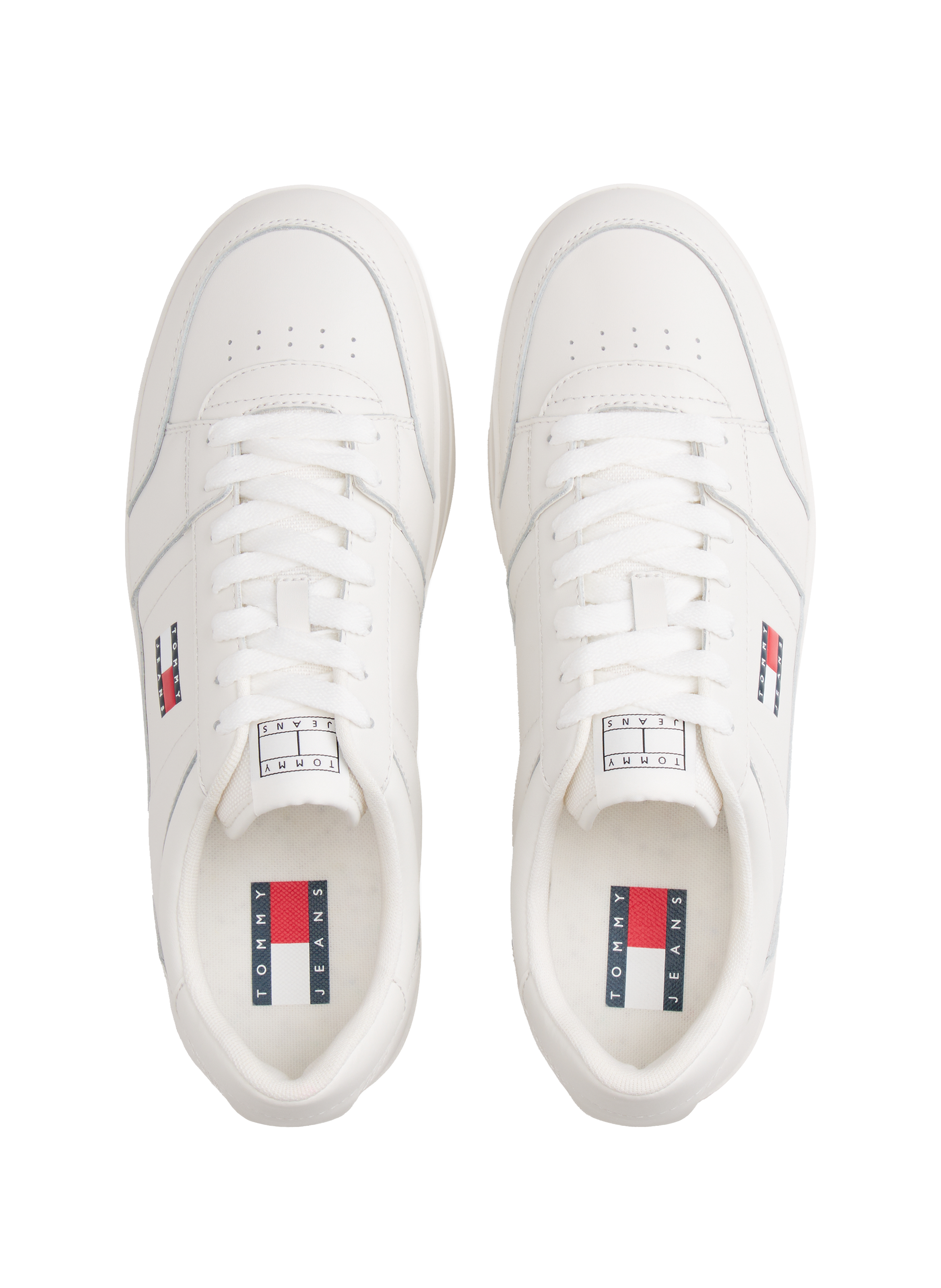 Low-top cow leather sneakers TOMMY HILFIGER White