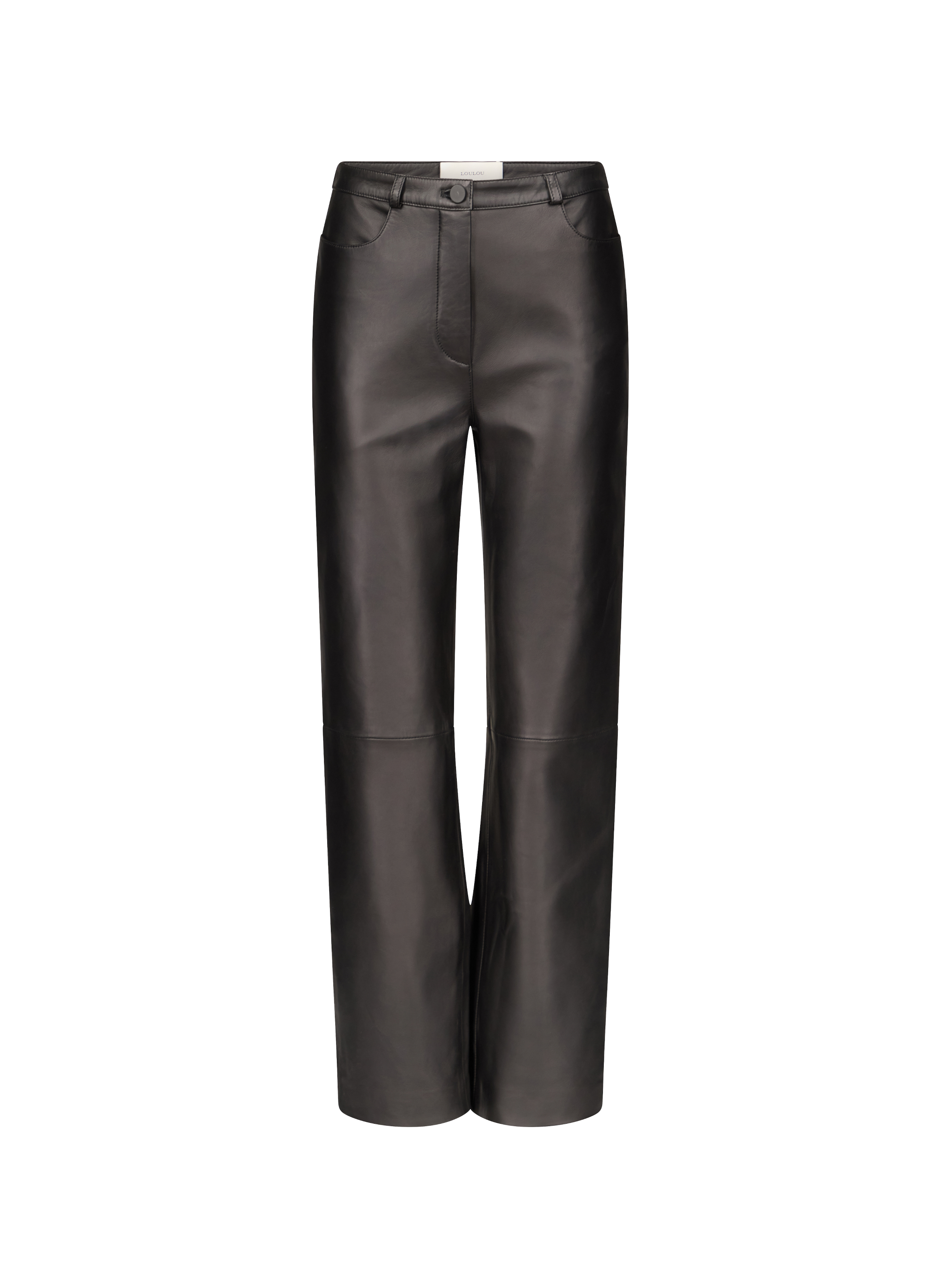 Straight pants Cobe Women's in leather LOULOU DE SAISON Black