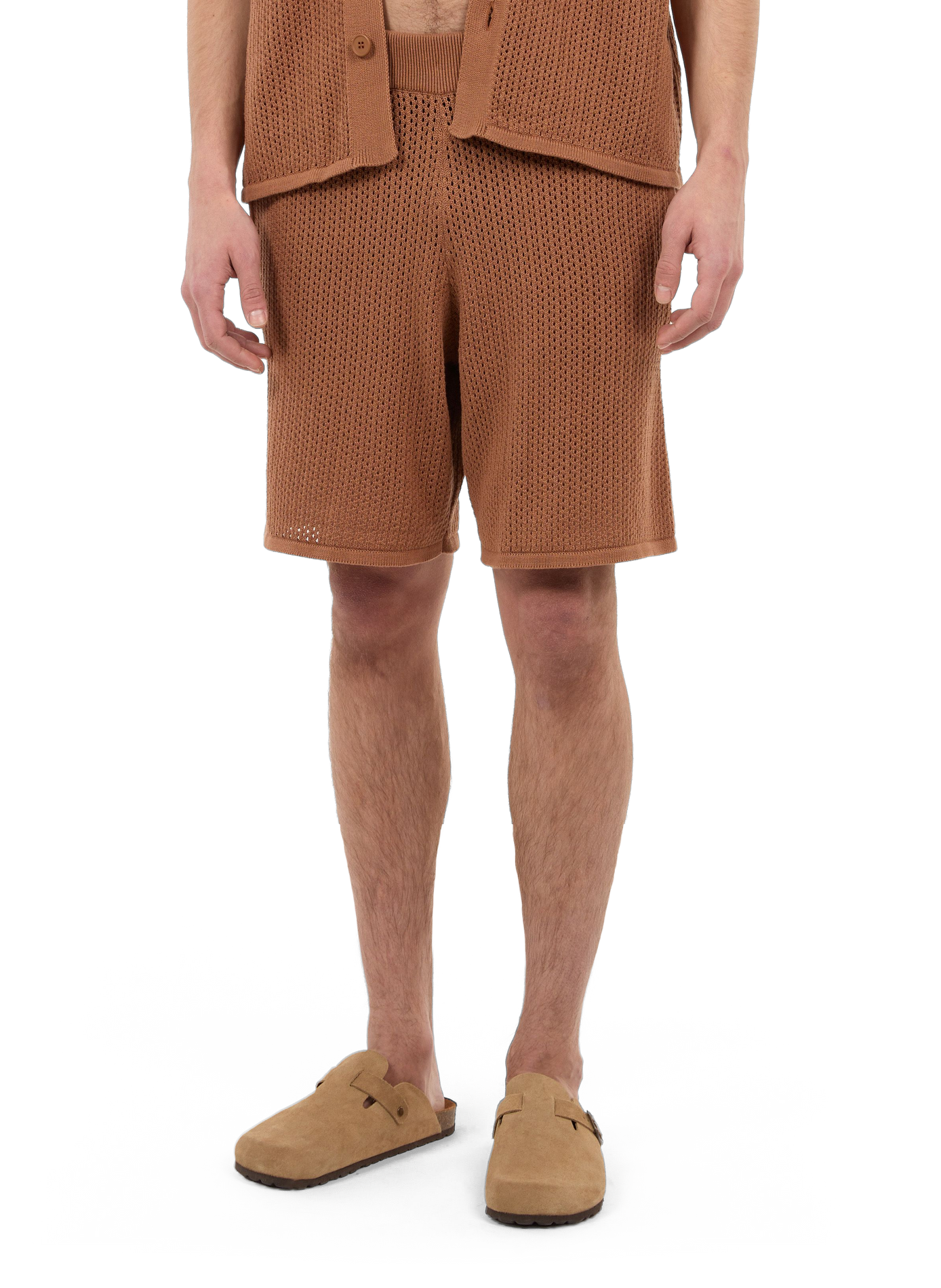 Short Hesch in cotton eyelet fabric SAISON 1865 Brown