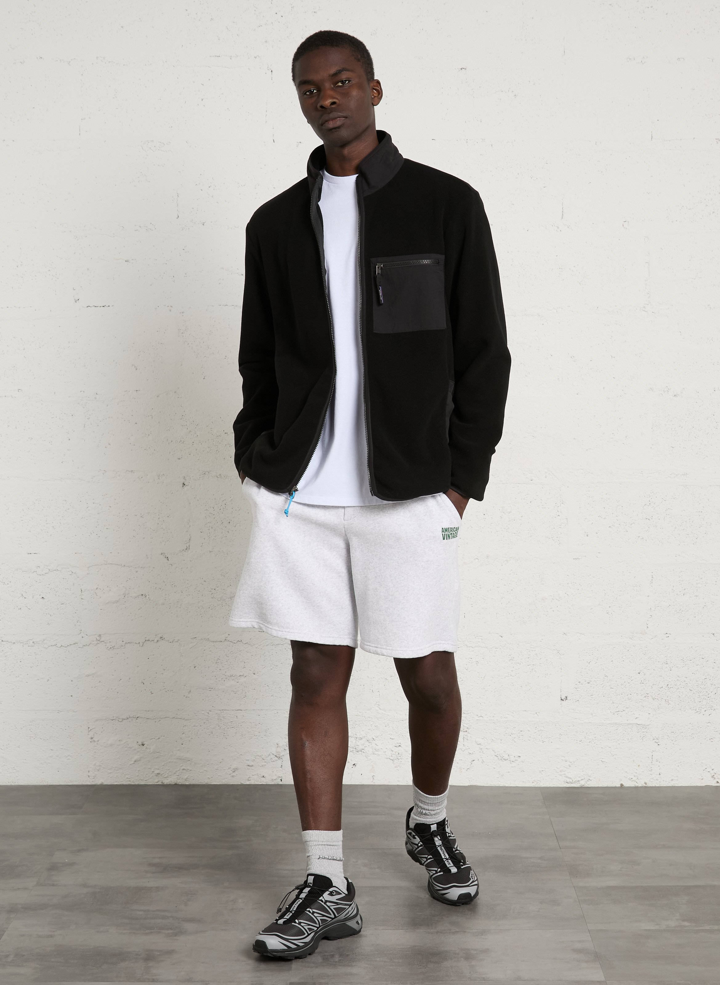 Veste polaire zippée col montant m's synch PATAGONIA Noir