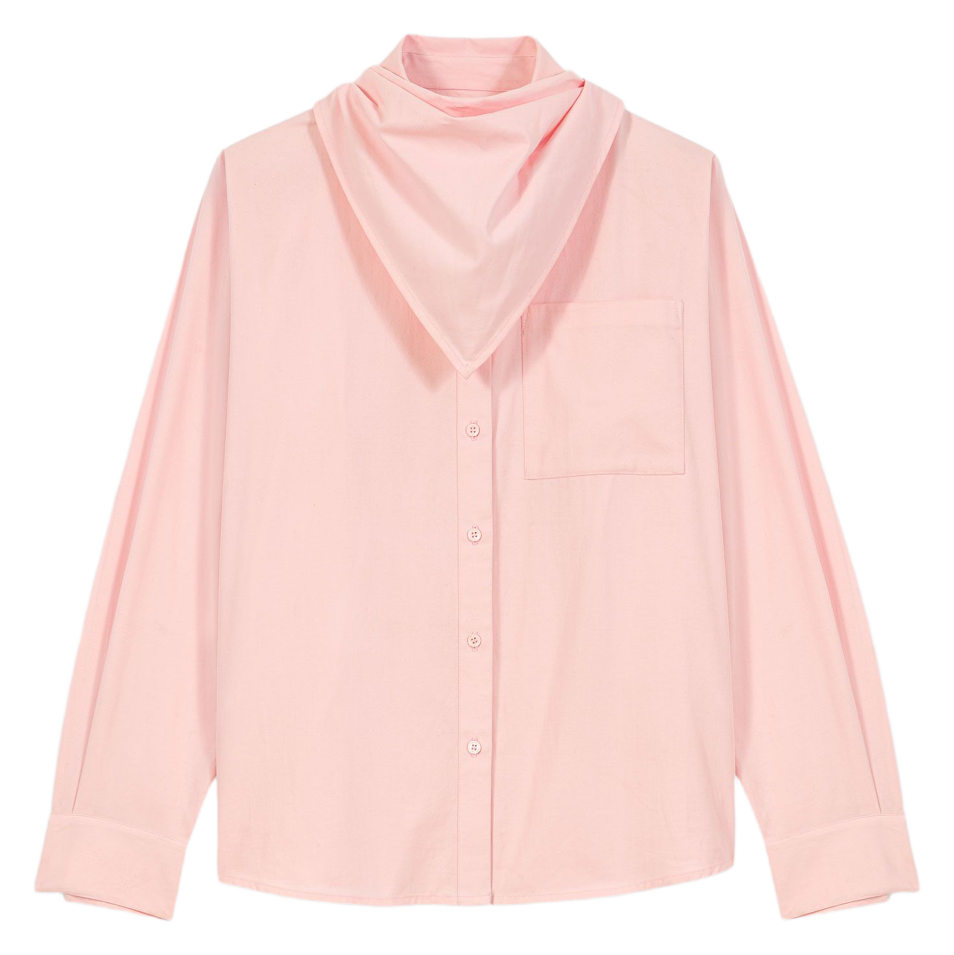 Chemise oversize col classique en coton MAJE Rose