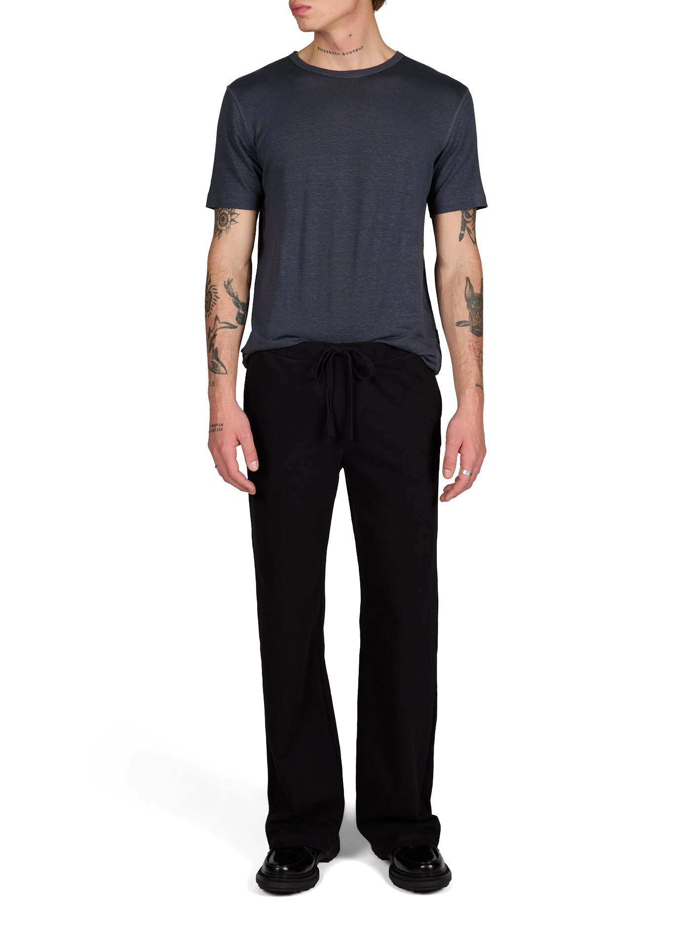 Cotton joggers ENTIRE STUDIOS Black