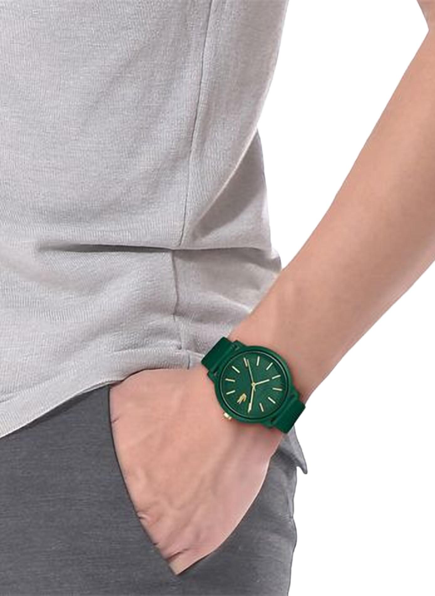 Montre quartz Lacoste.12.12 en silicone LACOSTE MONTRES Vert
