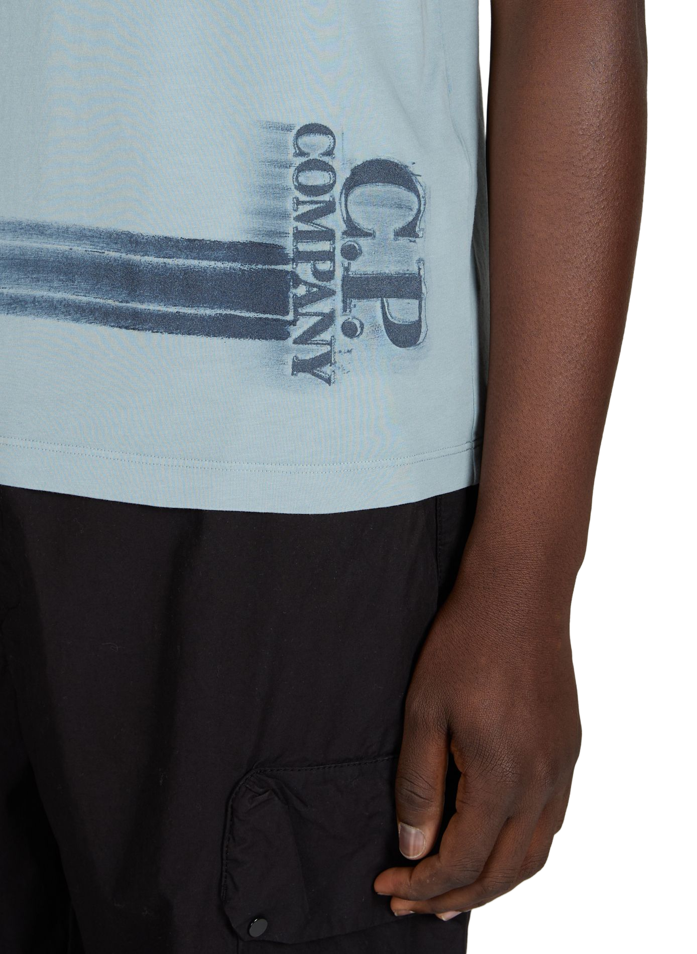 Bedrukt katoenen T-shirt CP COMPANY Blauw