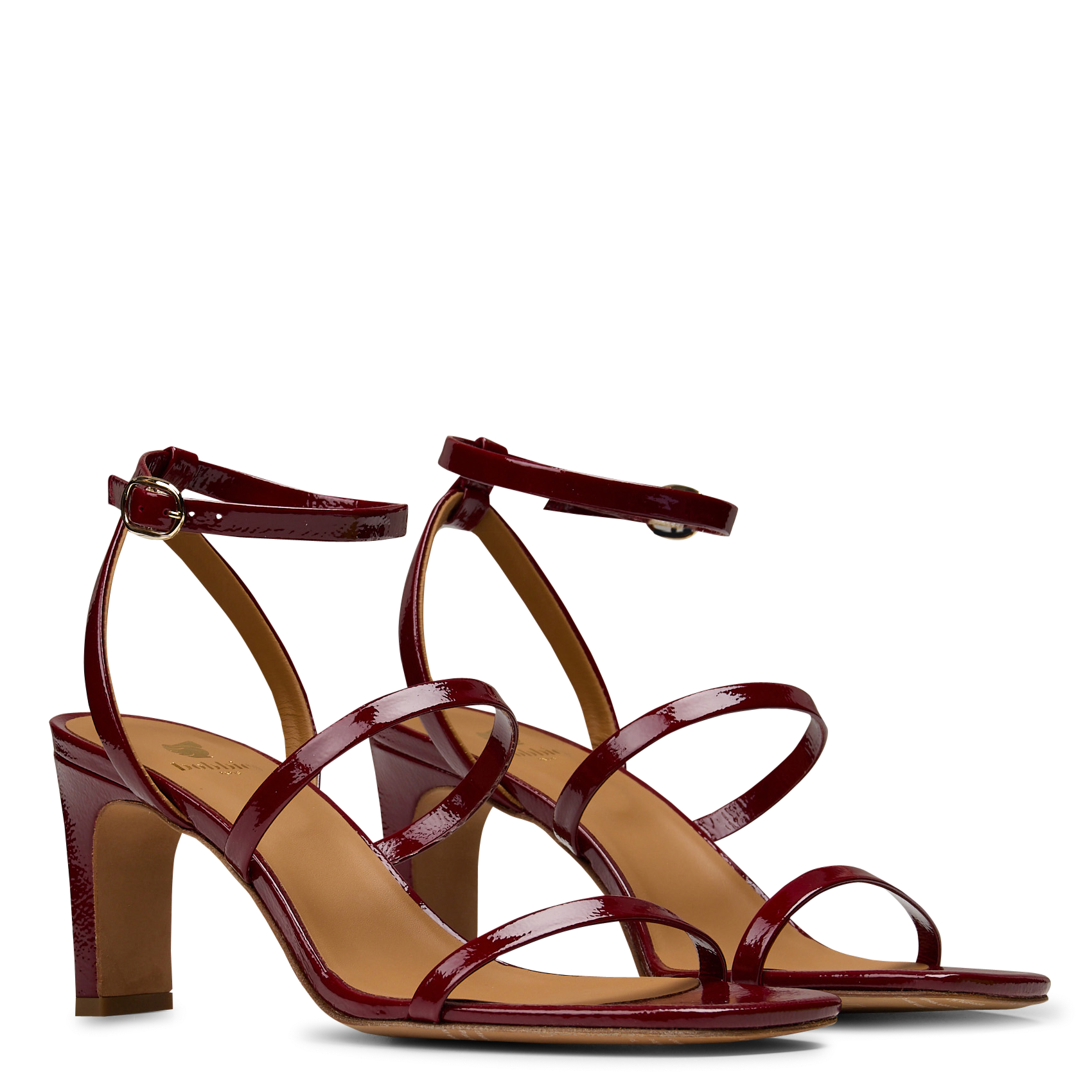 Sandales à talon en cuir casey BOBBIES Rouge