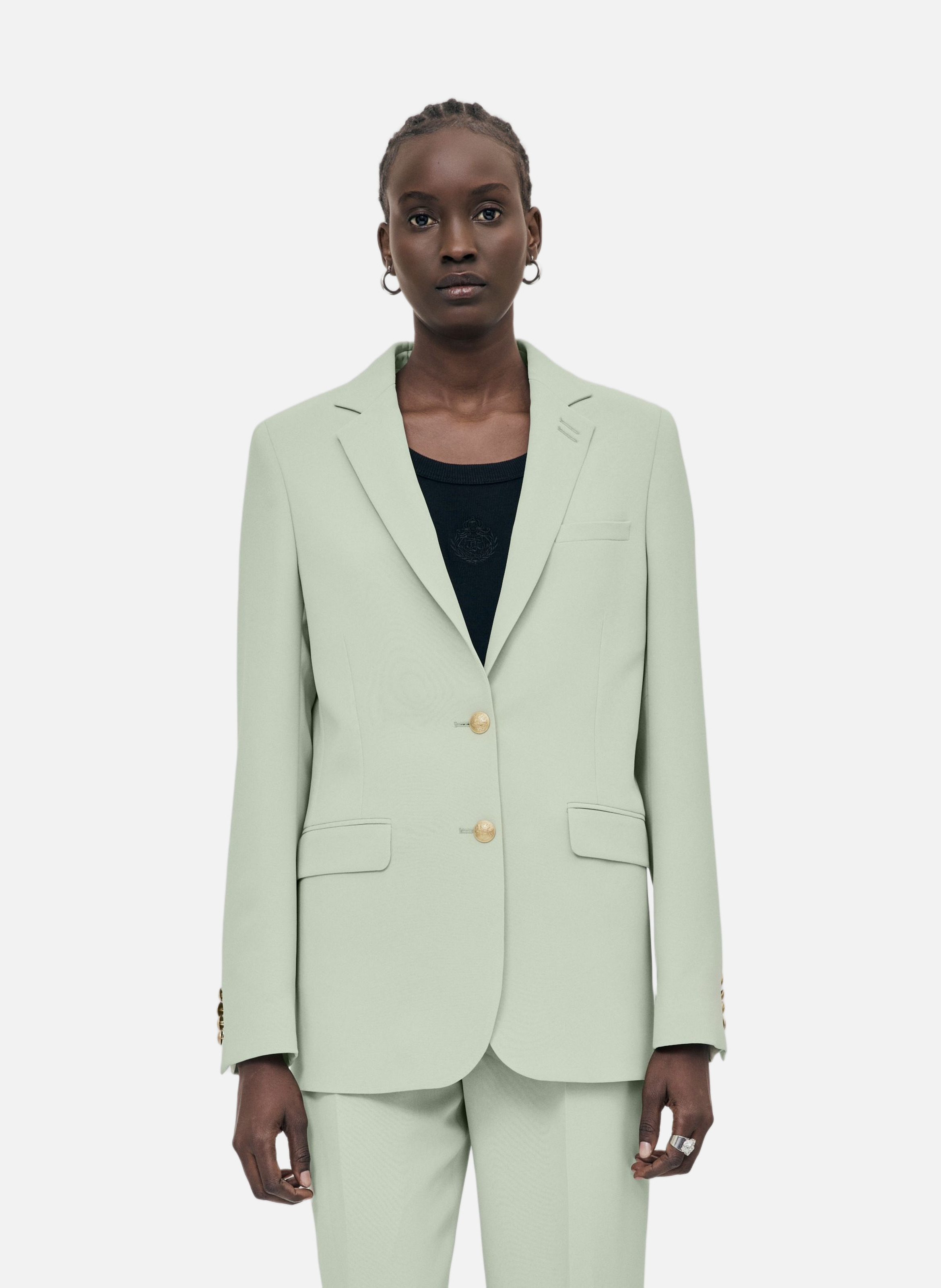 Veste de tailleur droite THE KOOPLES Vert