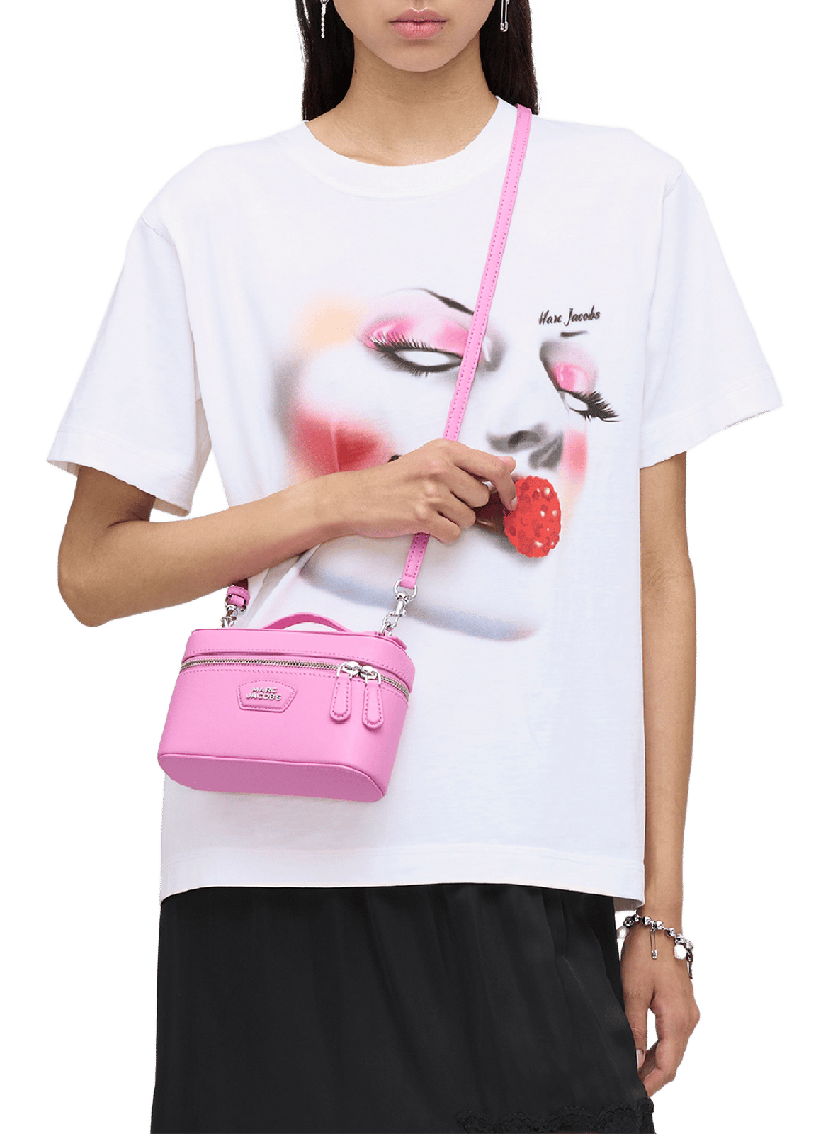 Sac The Vanity en cuir MARC JACOBS Rose