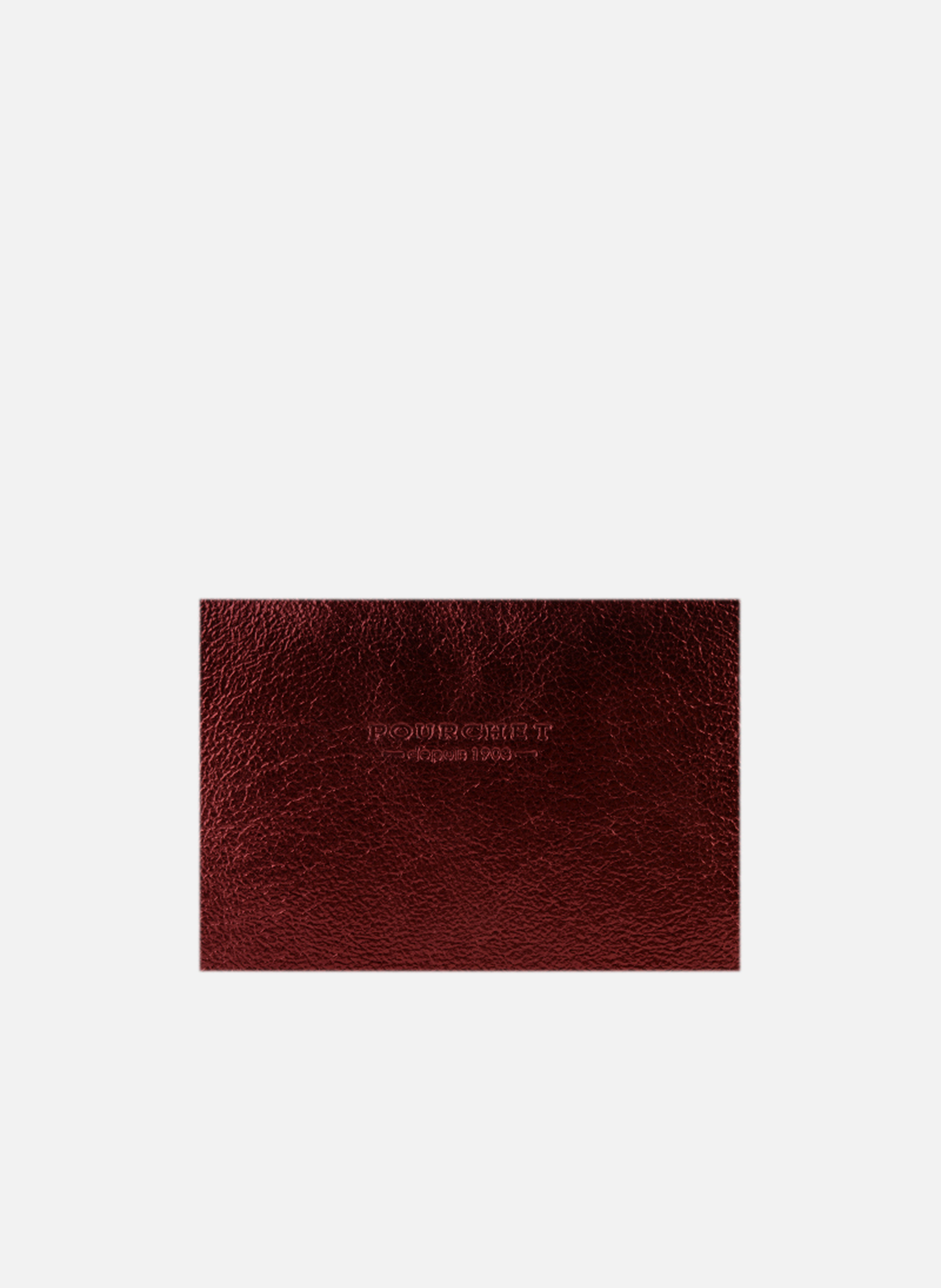 Cassetta metallic | sac porté crossbody en cuir de vachette POURCHET Rouge