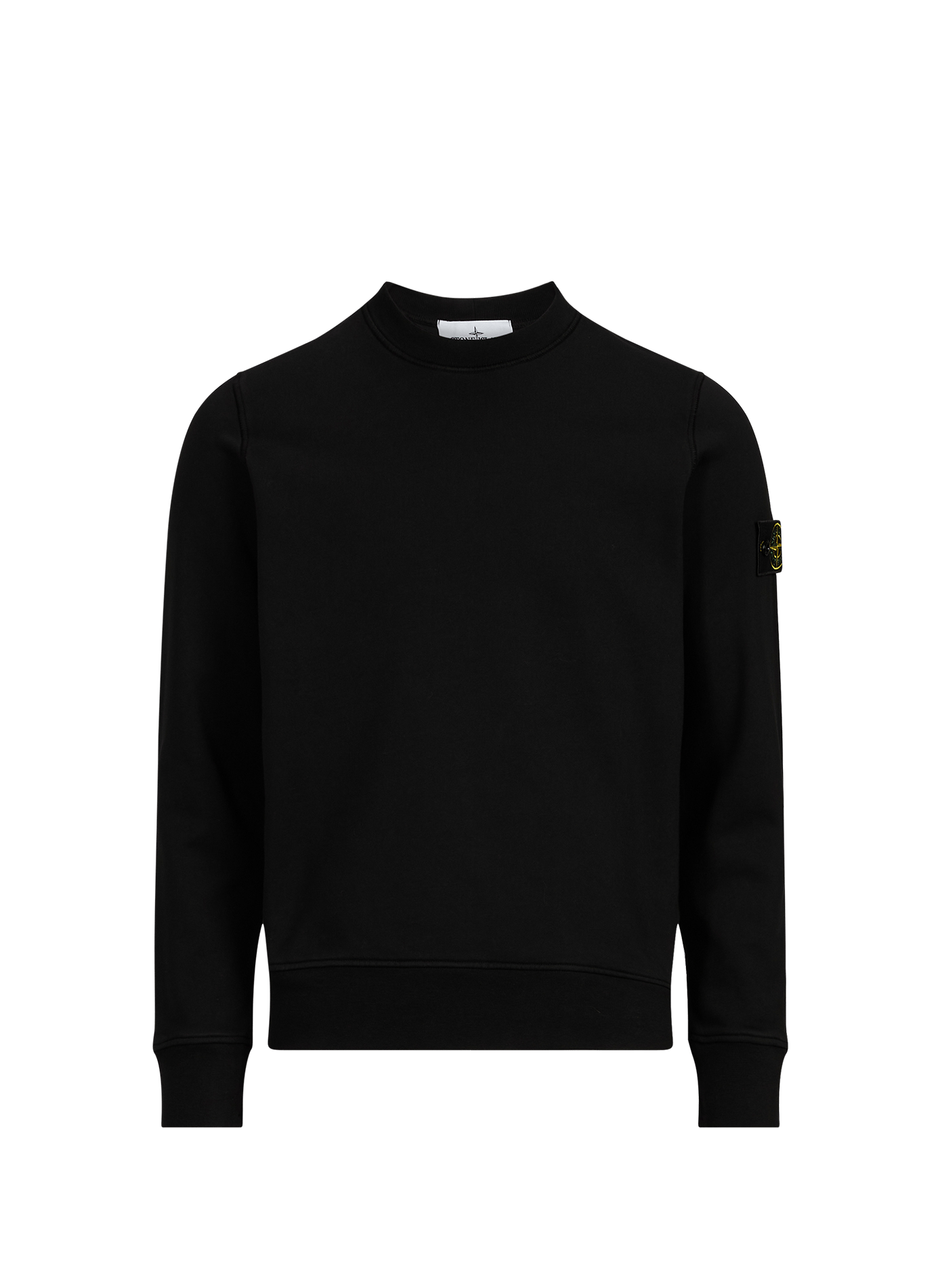 Rechte ronde hals effen sweater STONE ISLAND Zwart