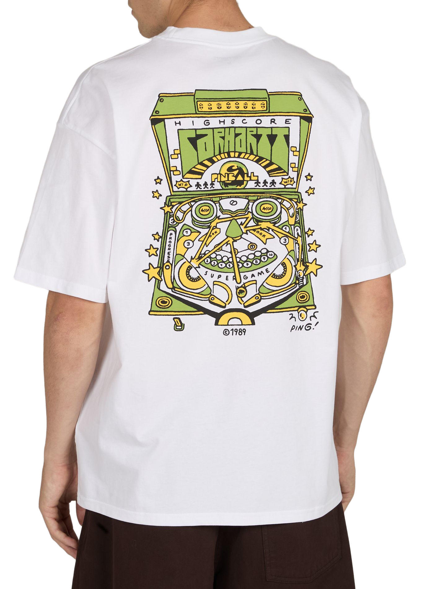 T-shirt imprimé à col rond en coton CARHARTT WIP Blanc