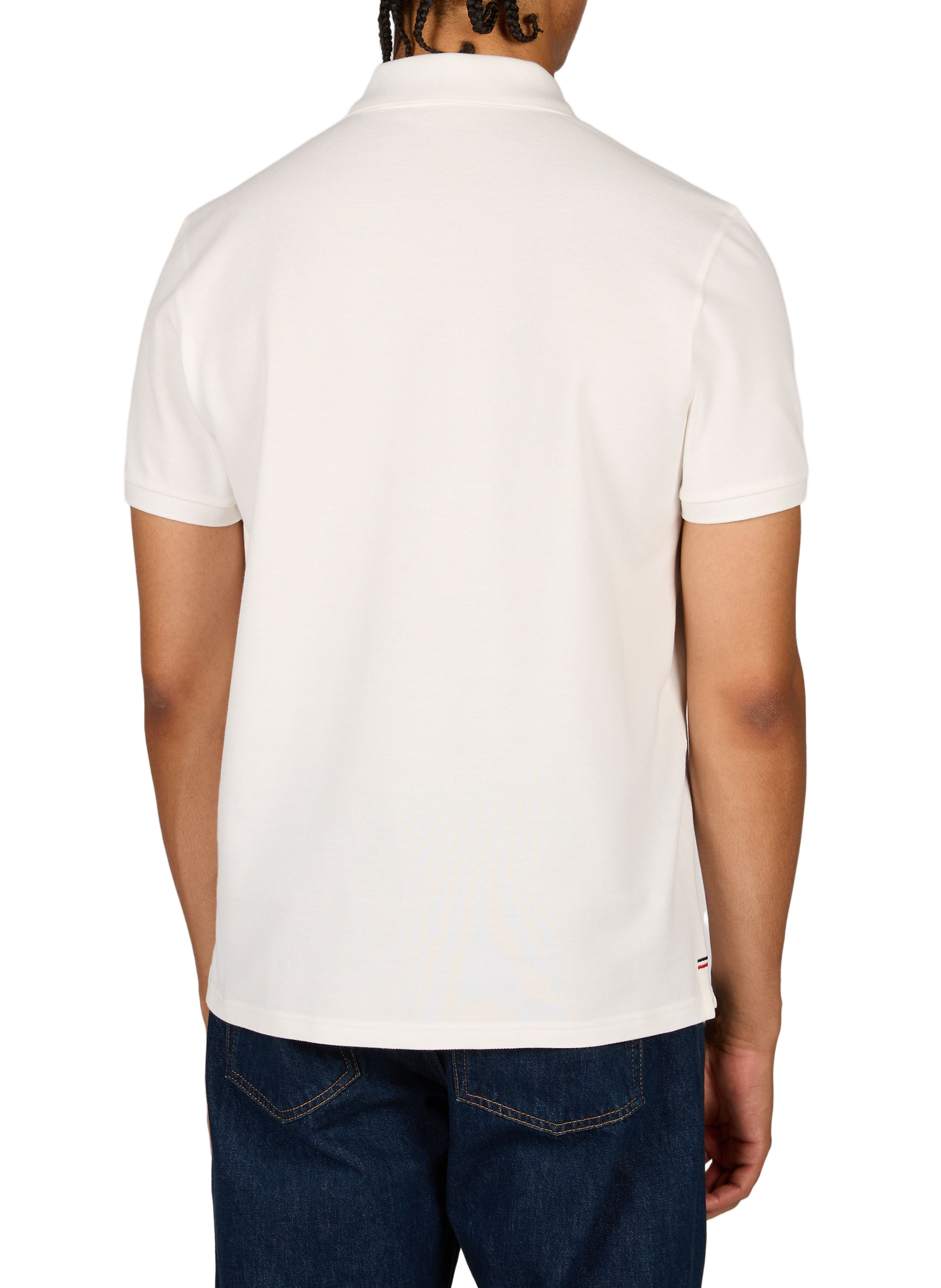 Polo met logo van piqué katoen MONCLER Wit
