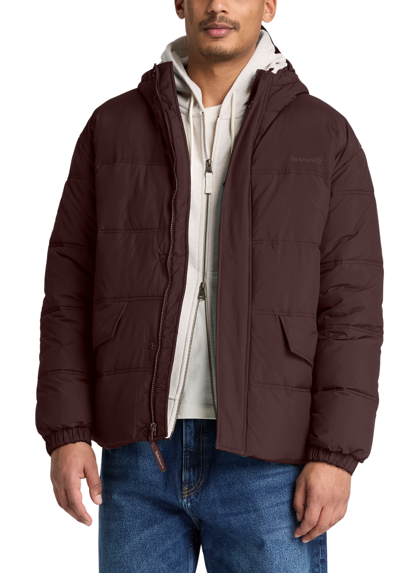 Quilted hooded Down jacket TIMBERLAND Brown