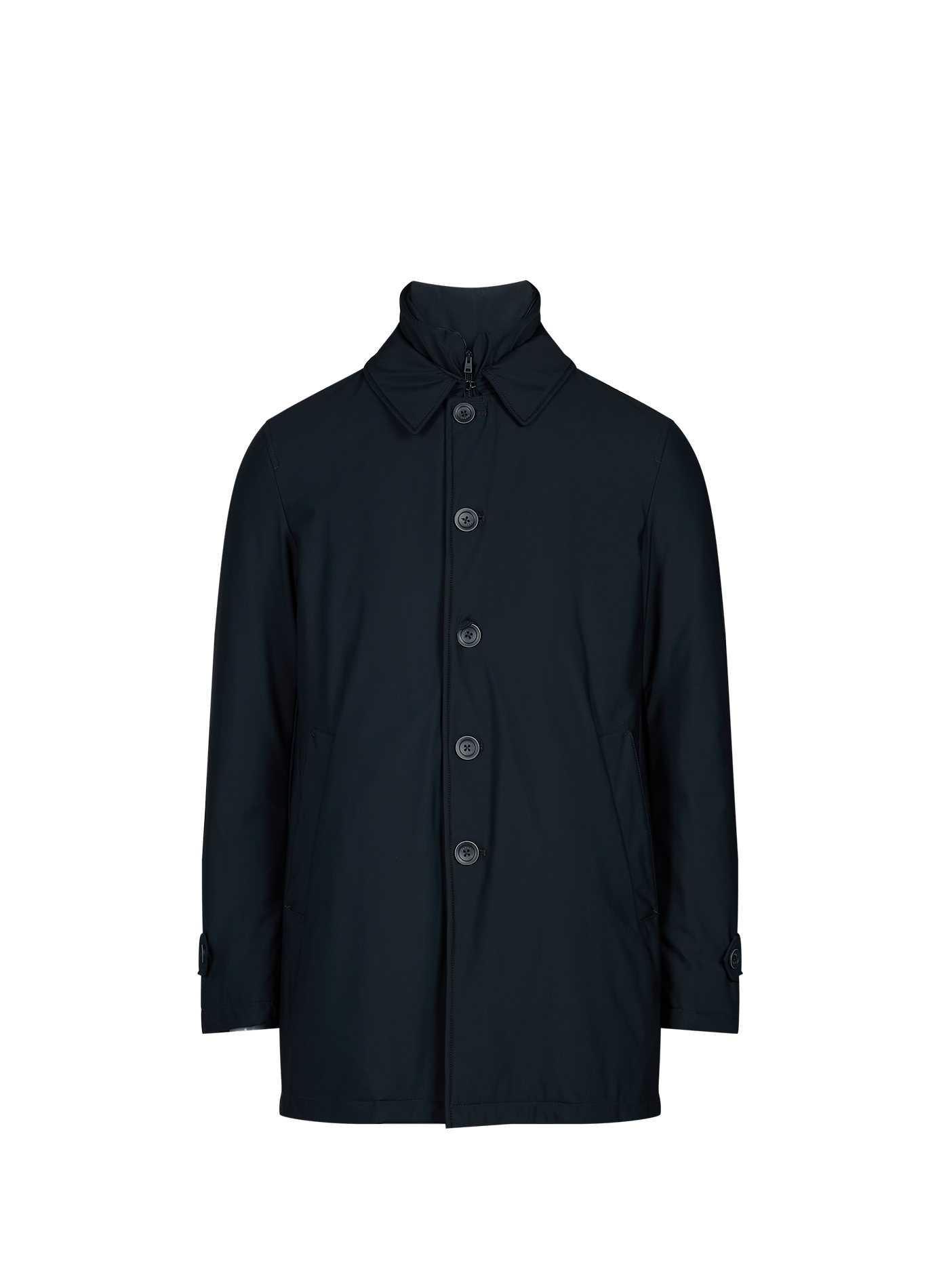 Straight coat with high collar HERNO Blue