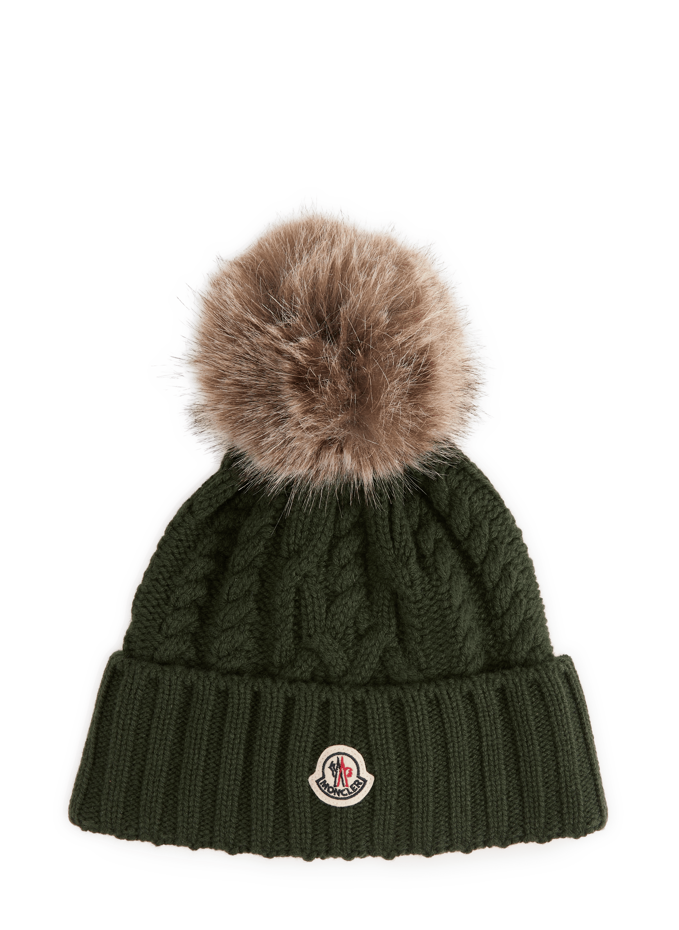 Bonnet en laine et cachemire mélangés MONCLER Vert