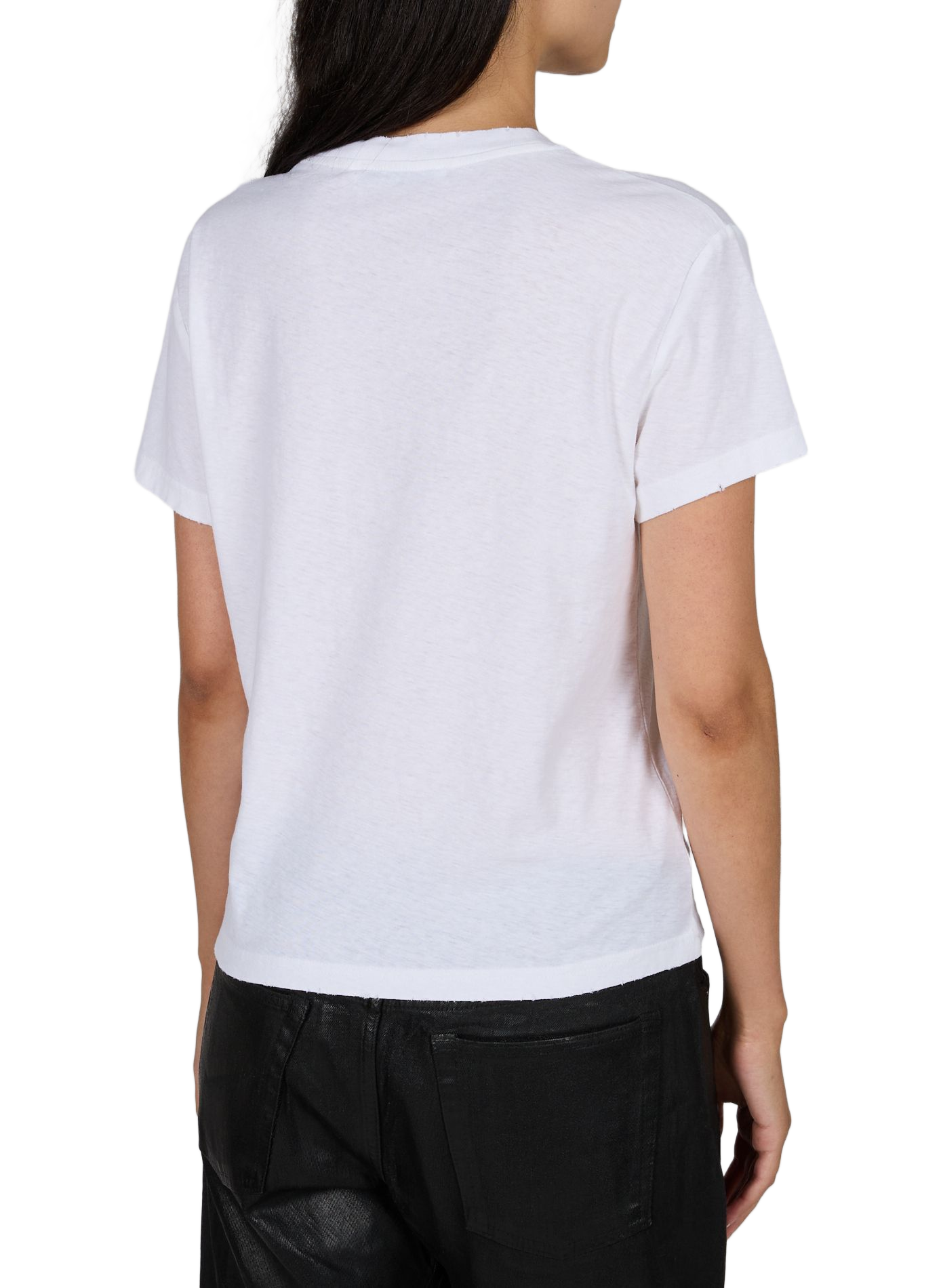 Gerader T-Shirt aus Baumwollmischung ACNE STUDIOS Weiss