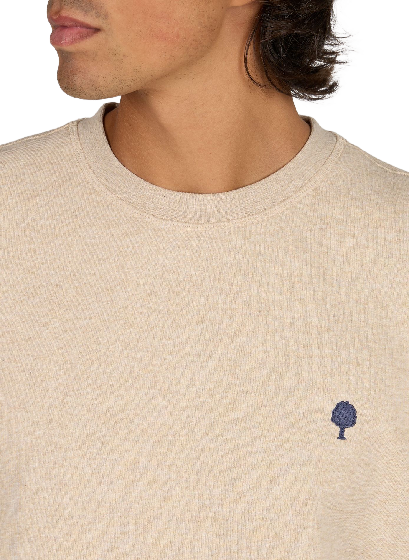 Straight cotton-blend sweatshirt FAGUO Beige