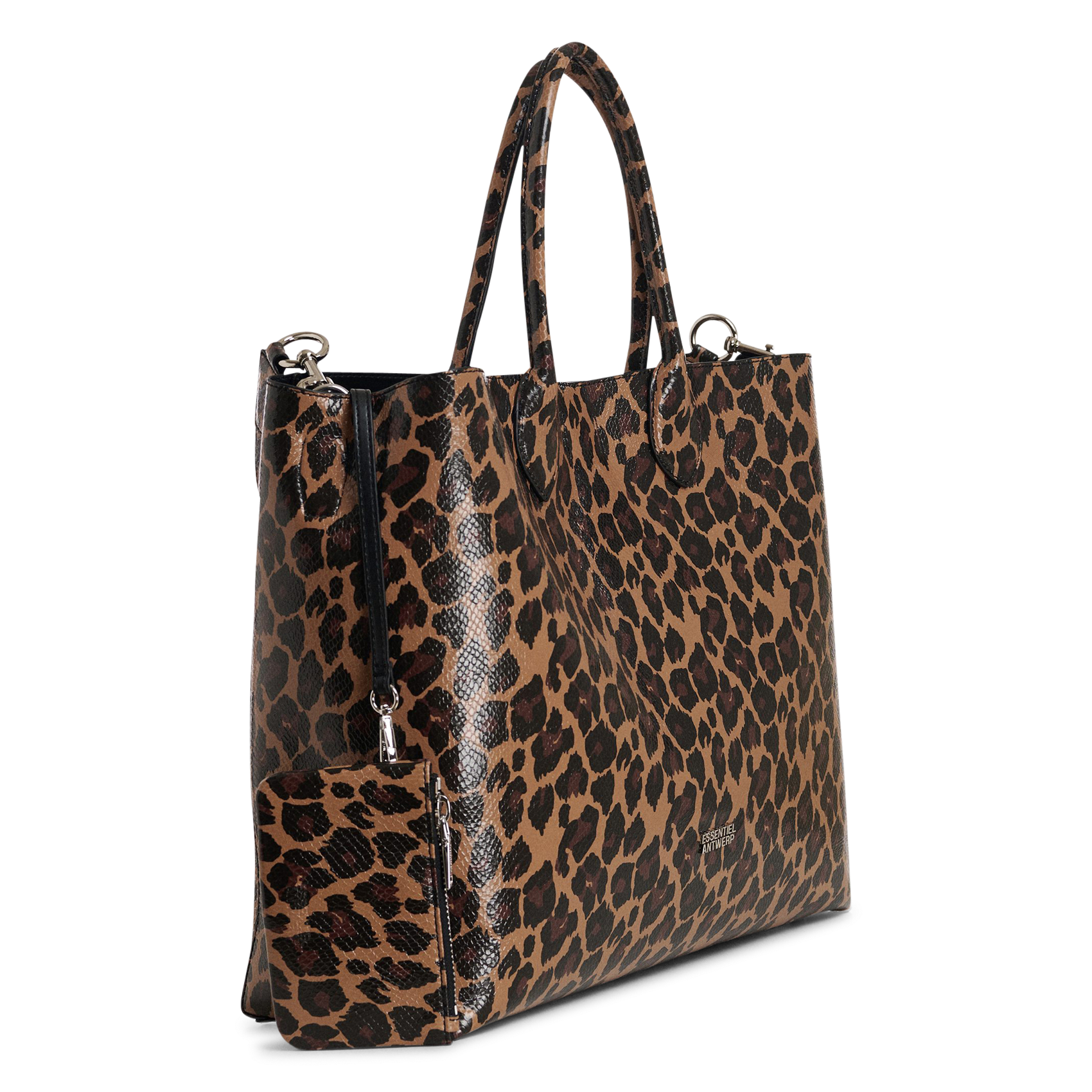 Sac cabas à carreaux konstantin ESSENTIEL ANTWERP Noir