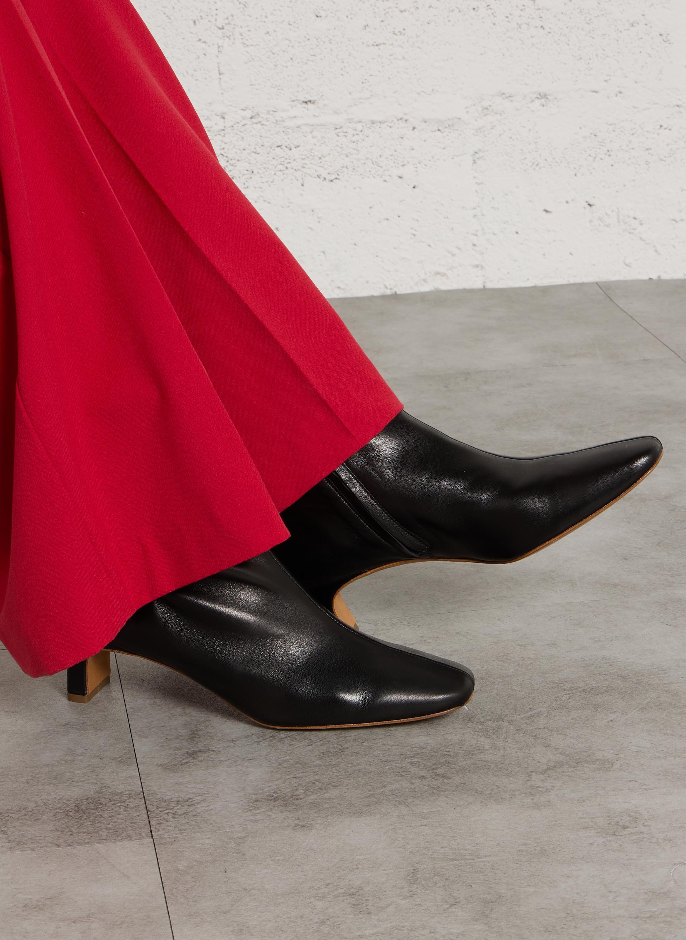 Bottines unies en cuir salva ANTHOLOGY Noir