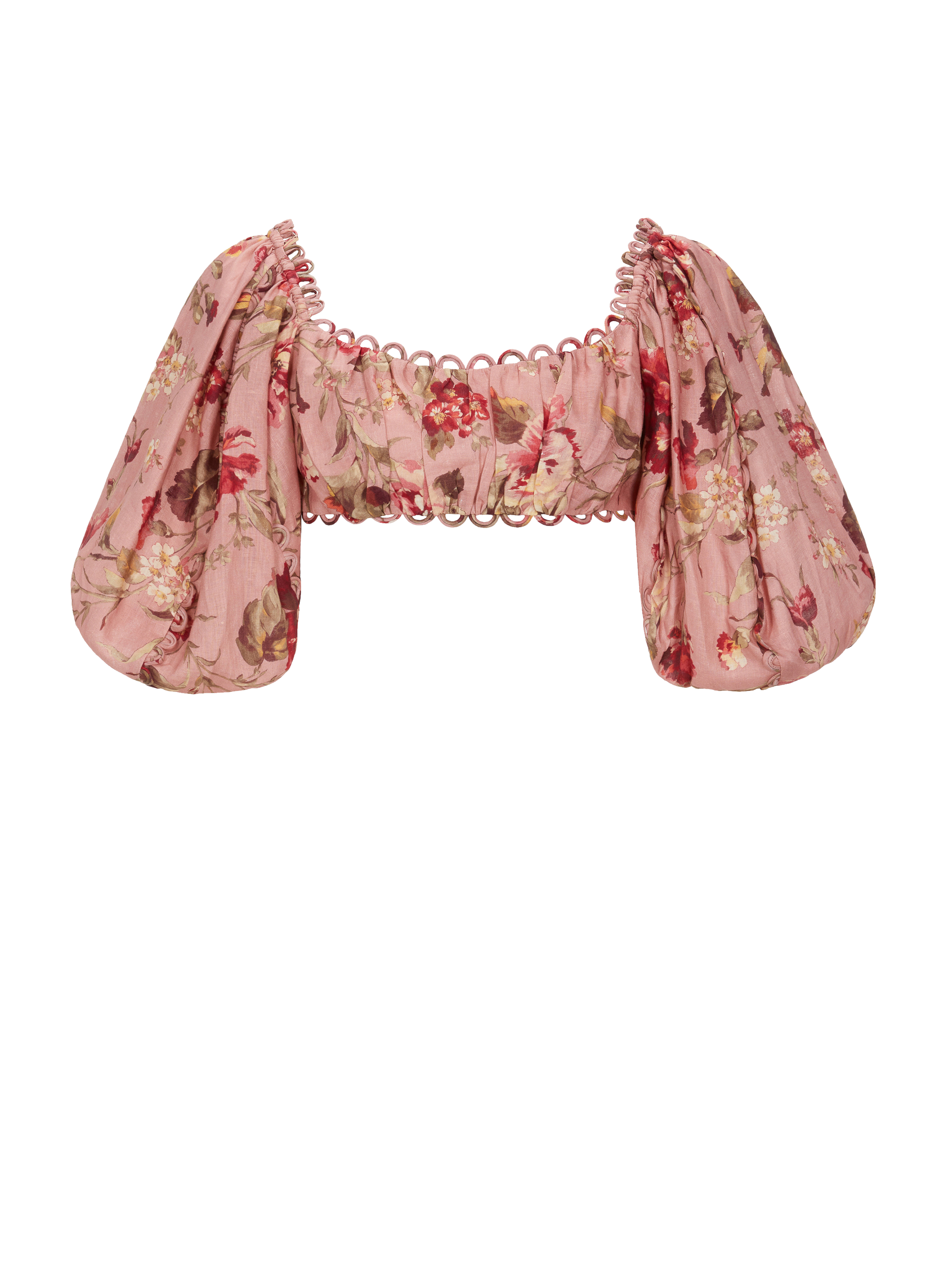 Crop Top Cassia imprimé fleuri en lin