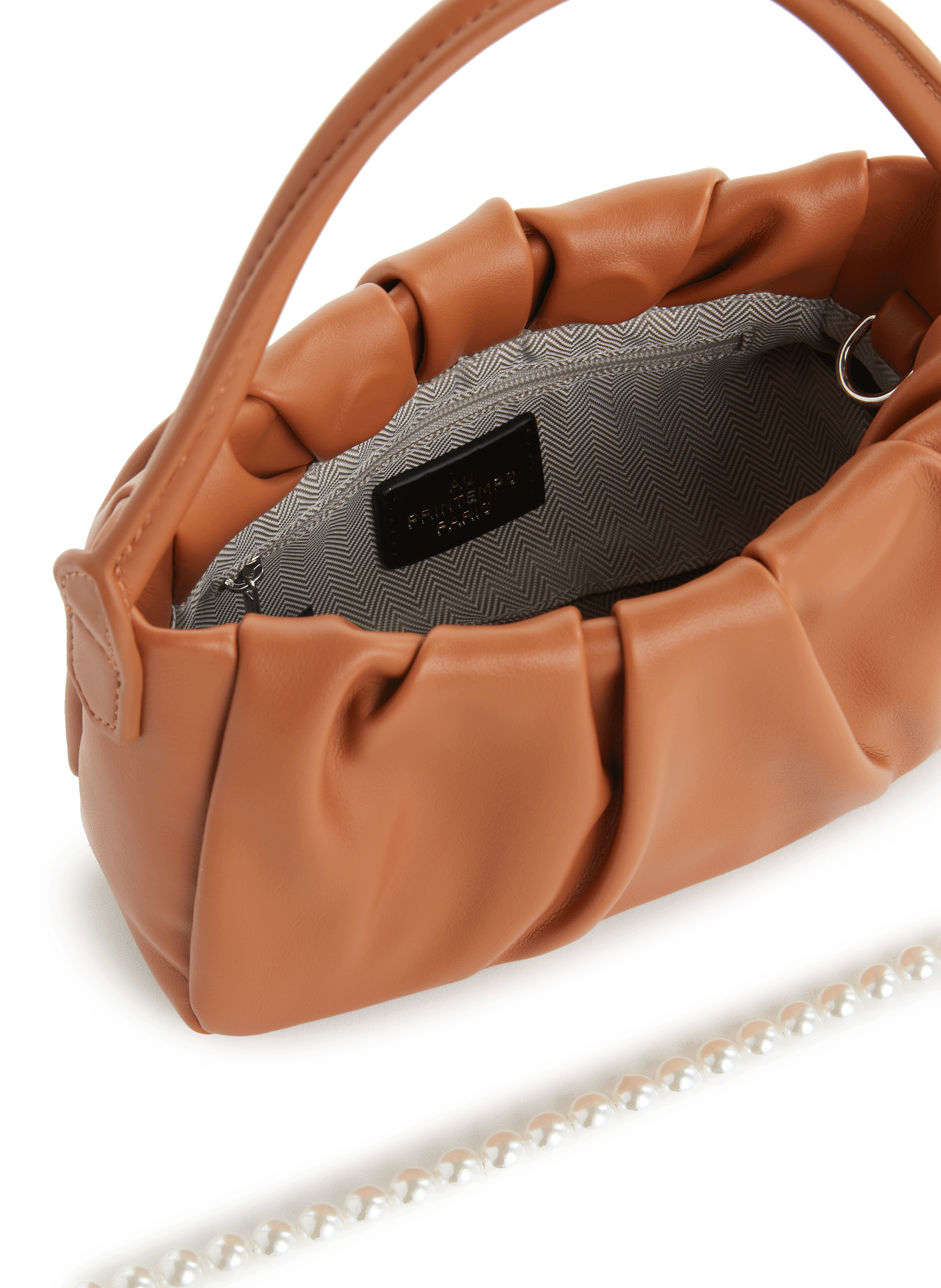 Sac à main matelassé  AU PRINTEMPS PARIS Marron