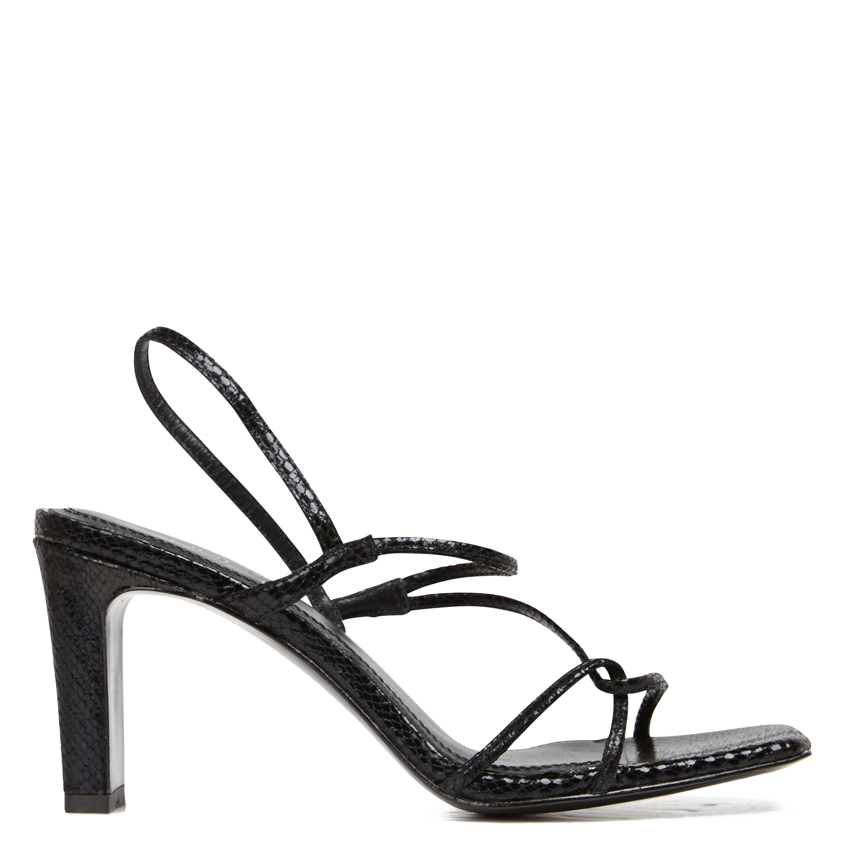 Sandales hautes en cuir SANDRO Noir