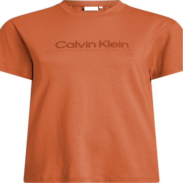 Calvin Klein Logo T-shirt In Orange