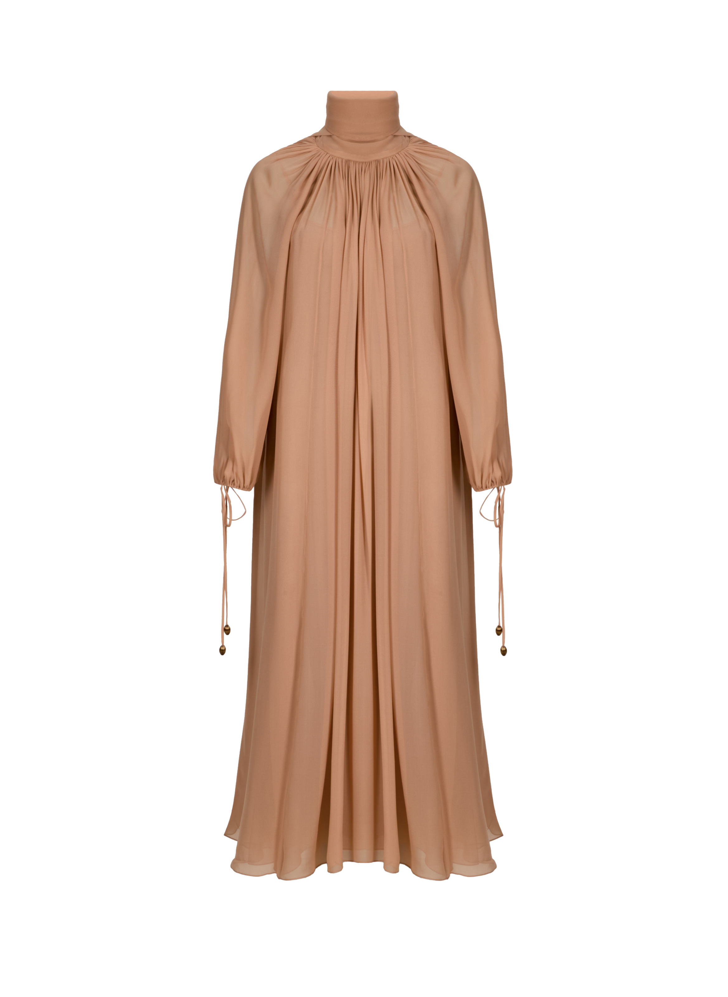 CHLOÉ Long silk dress Brown