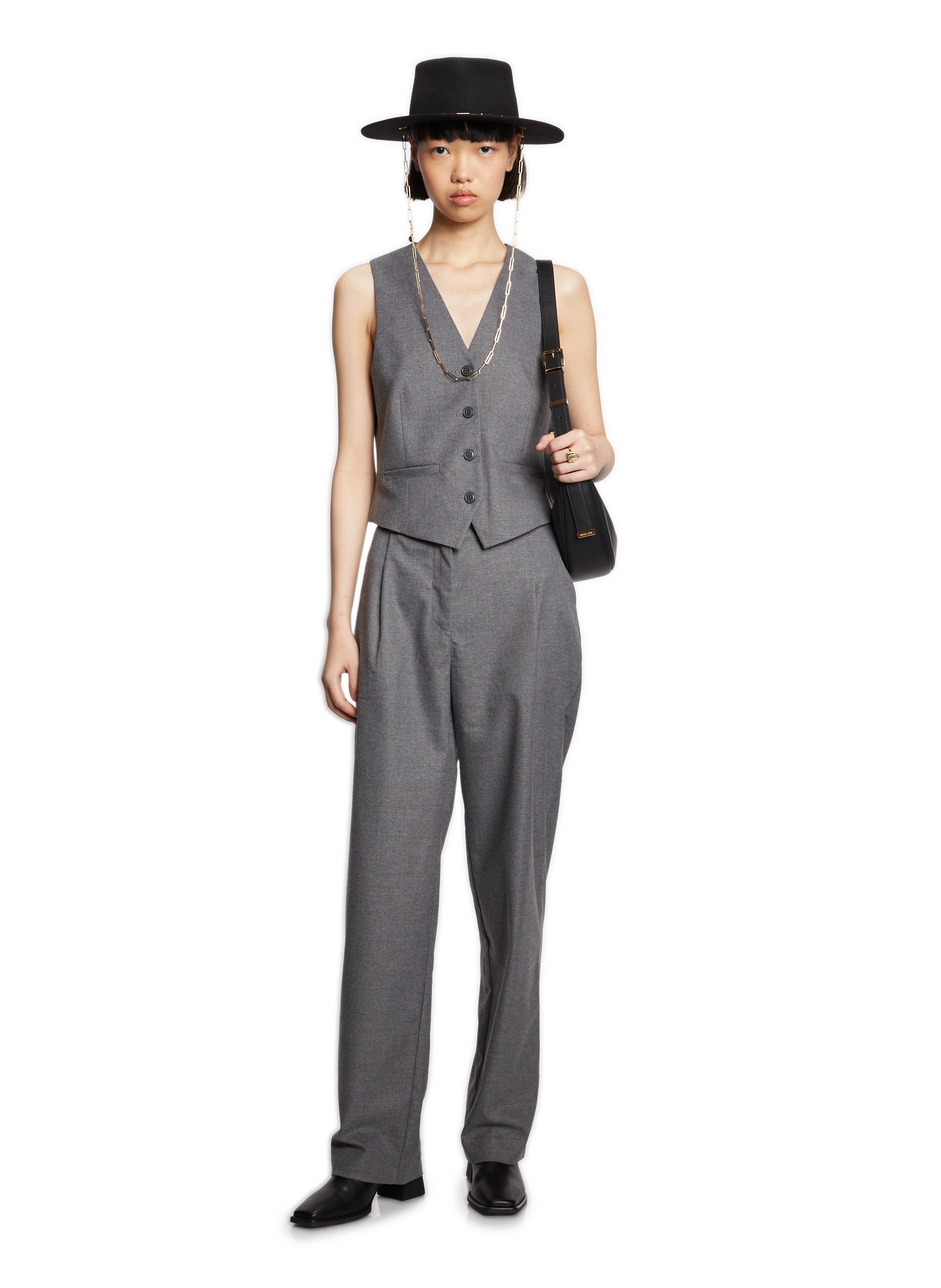 Pantalon droit  SAMSOE SAMSOE Gris