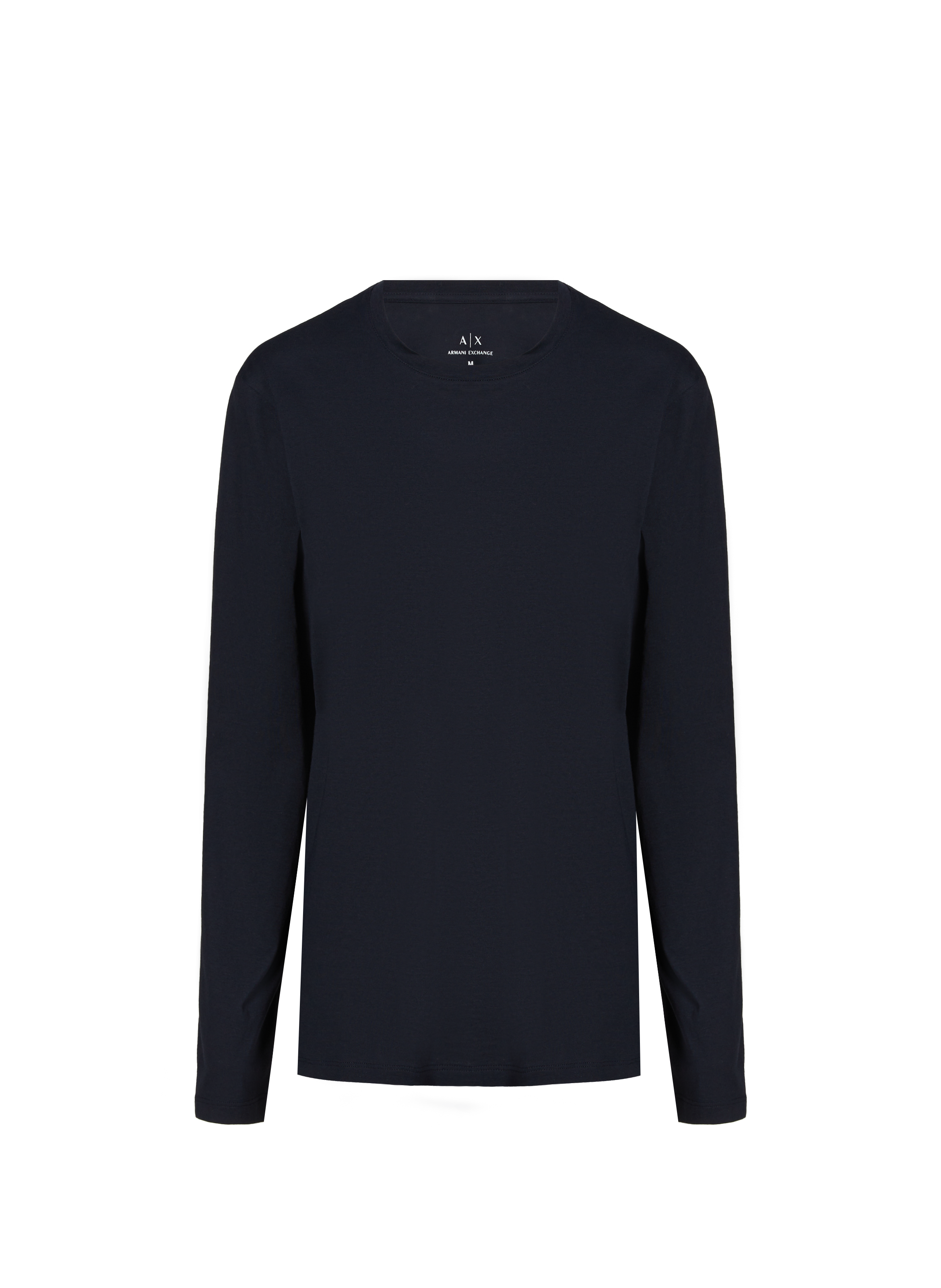 Long-sleeve cotton t-shirt ARMANI EXCHANGE Blue