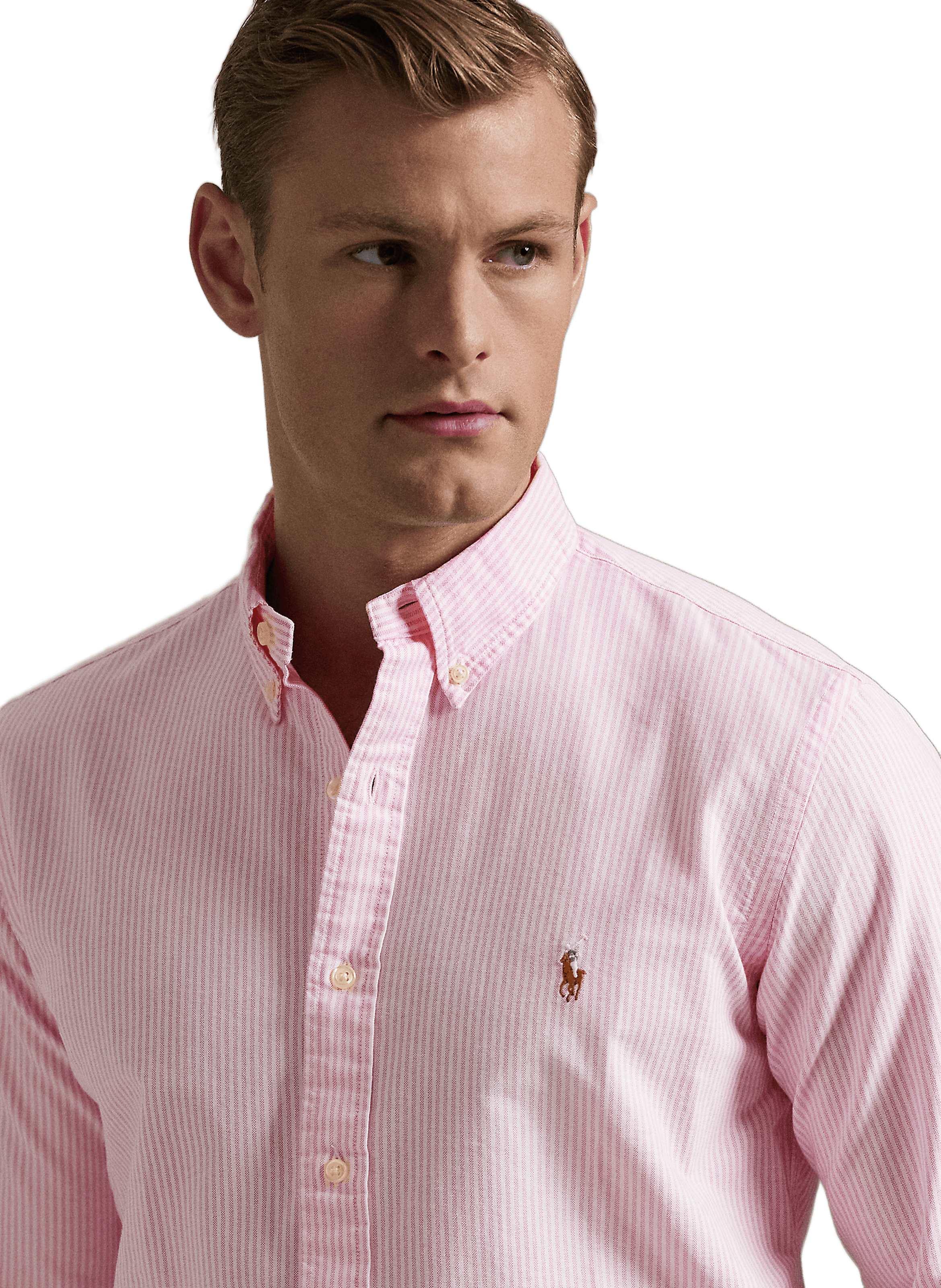Chemise à rayures en coton  POLO RALPH LAUREN Rose