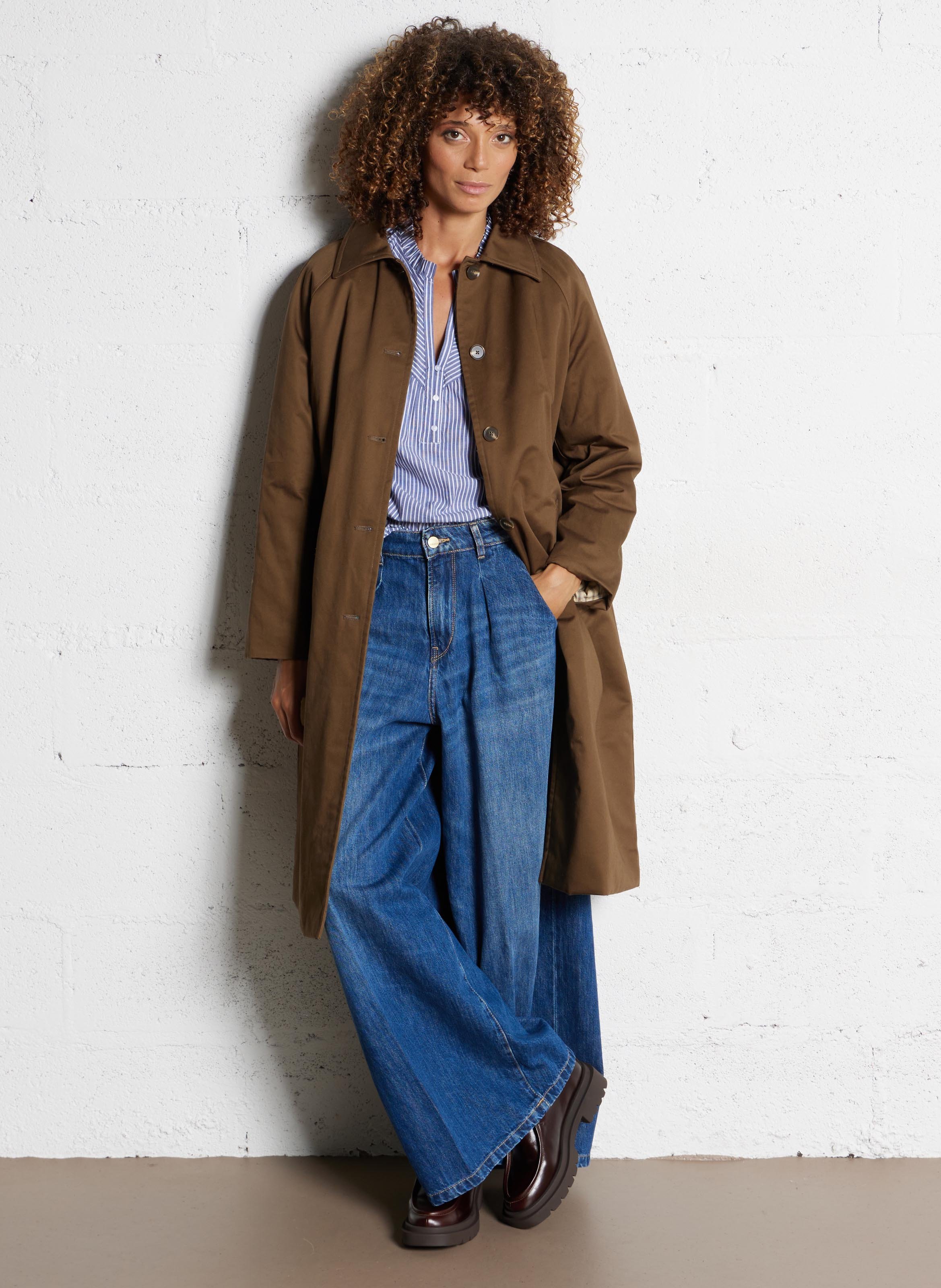 Parka col classique en coton driss MAISON 123 Kaki