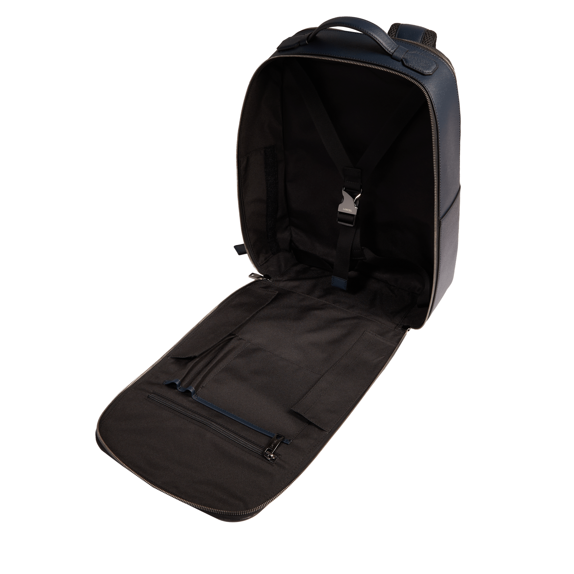 Sac à dos convertible charlie de lancel en cuir LANCEL Bleu