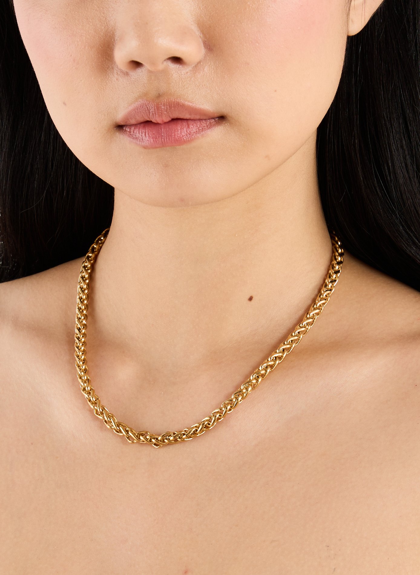 Collier en acier  AU PRINTEMPS PARIS Doré