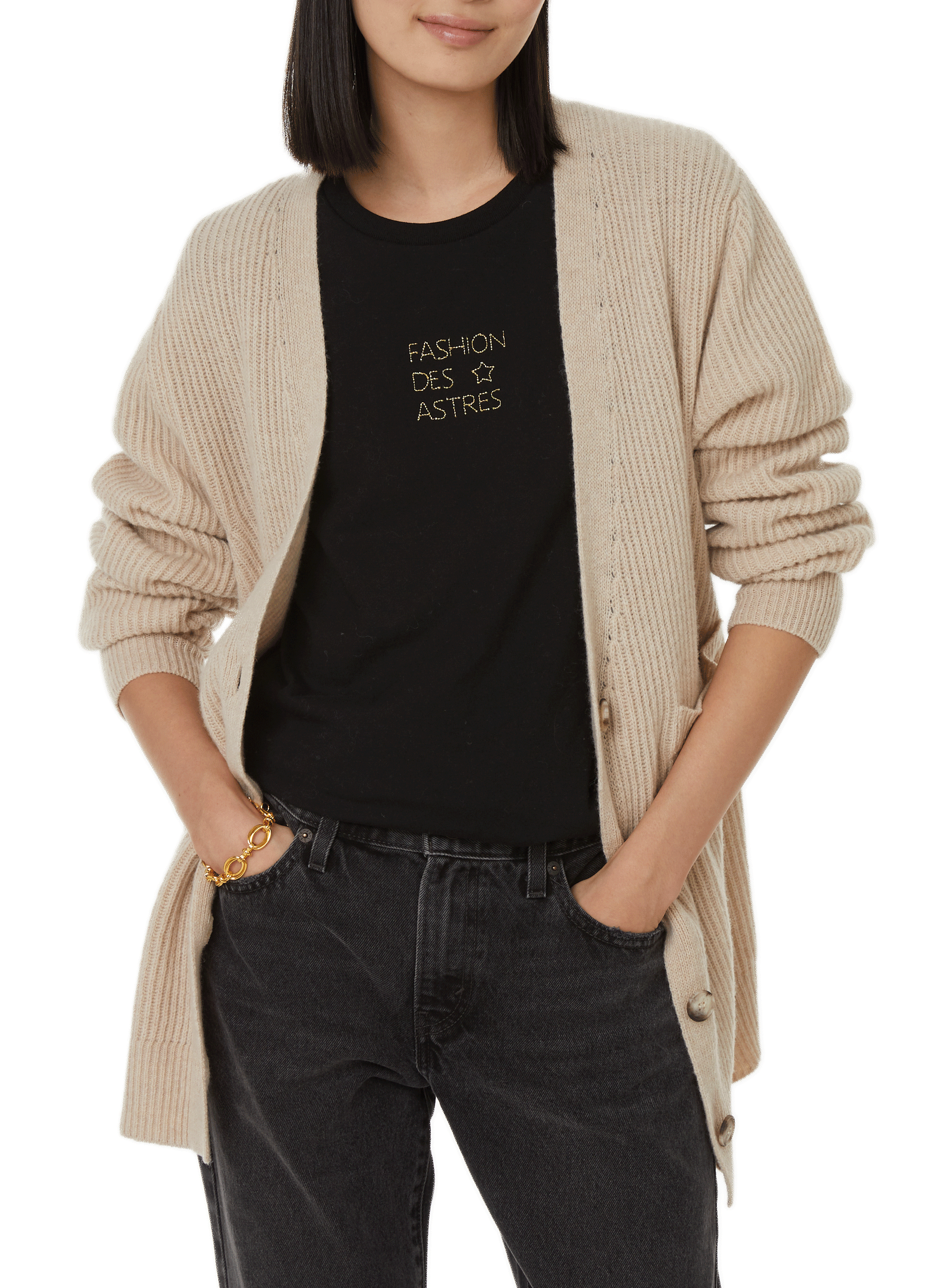 SAISON 1865 Cardigan oversize Beige